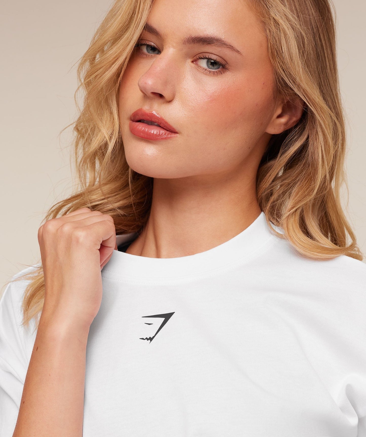 Gymshark Trace Graphic Oversized T-Shirt - White