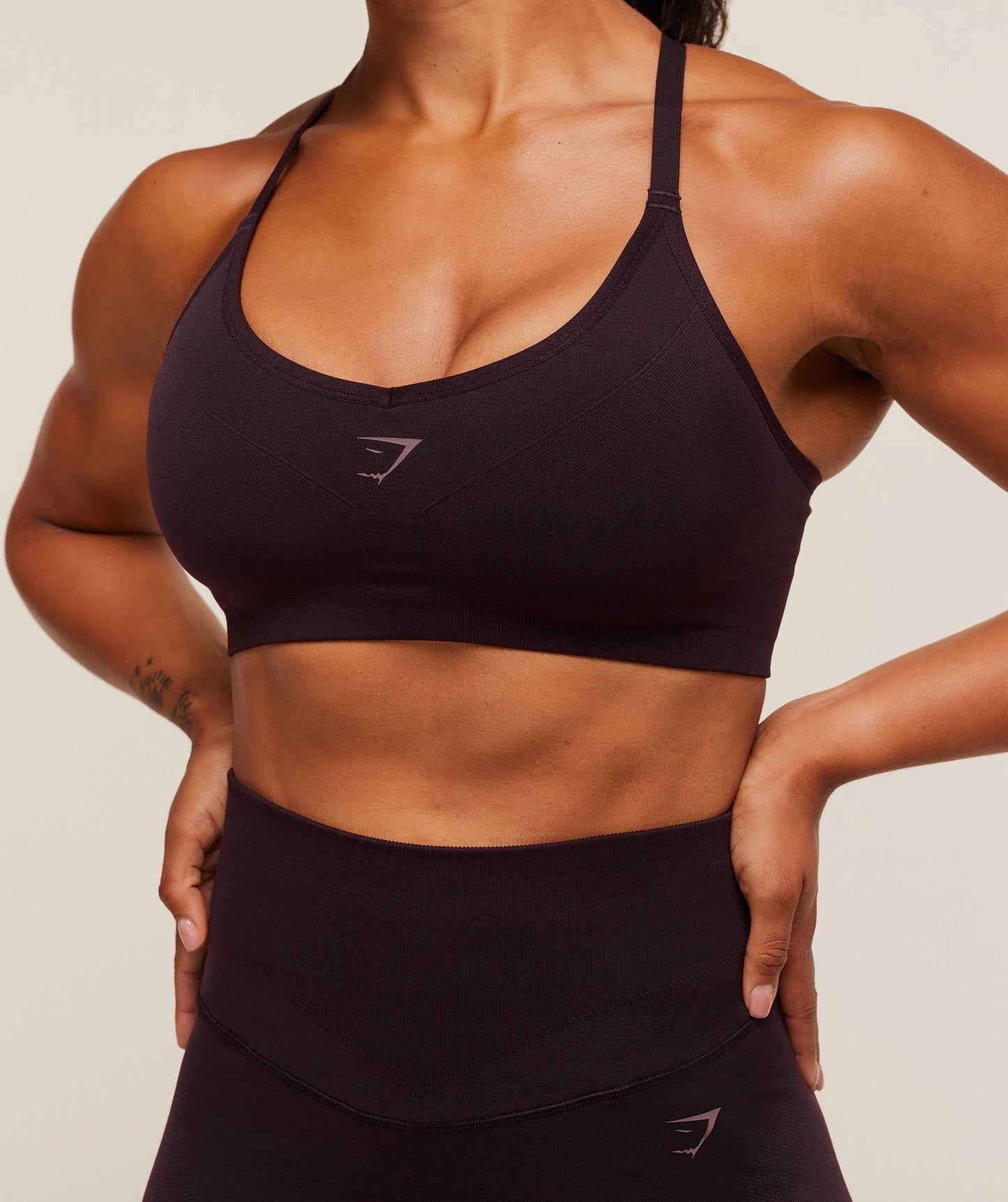 Gymshark Activate Seamless Bralette - Plum Brown