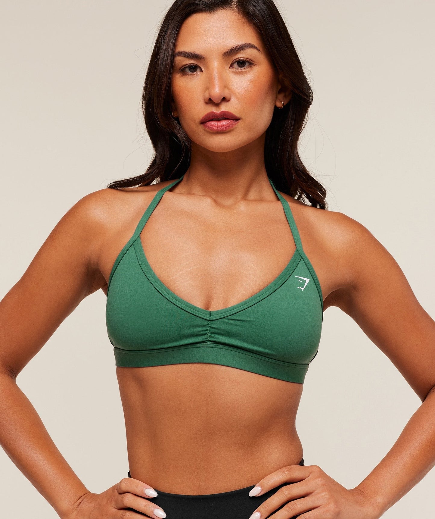 Gymshark Minimal Halterneck Sports Bra - Lift Green