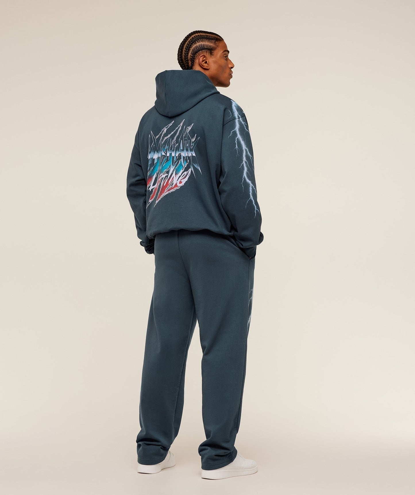 Gymshark Eagle Band Style Graphic Hoodie - GS Stealth Blue