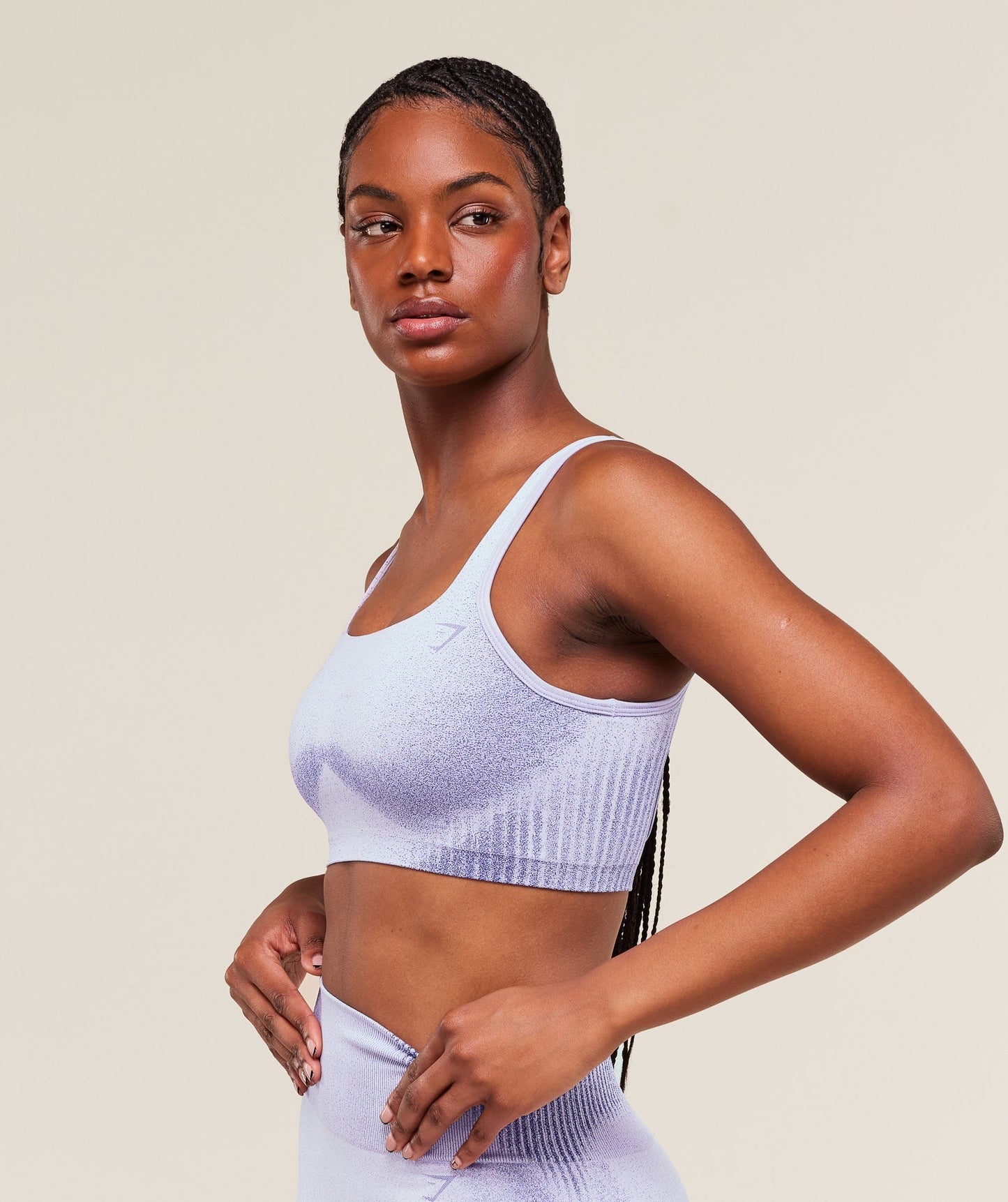 Gymshark Diffuse Seamless Sports Bra - Fresh Lilac/Cobalt Purple