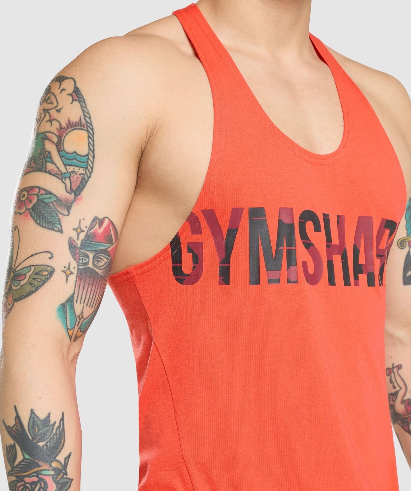 Gymshark Bold Stringer - Orange/Camo