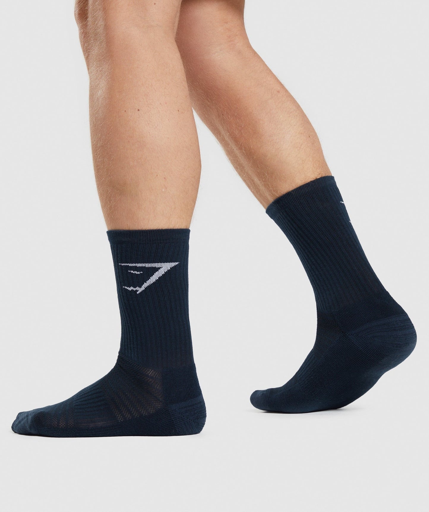 Gymshark Crew Socks 3pk - Navy/Athletic Blue/Light Grey Marl