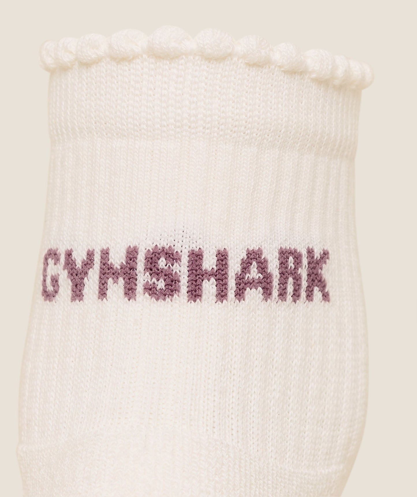 Gymshark Frill Pilates Midi Sock - Soft White / Calm Pink