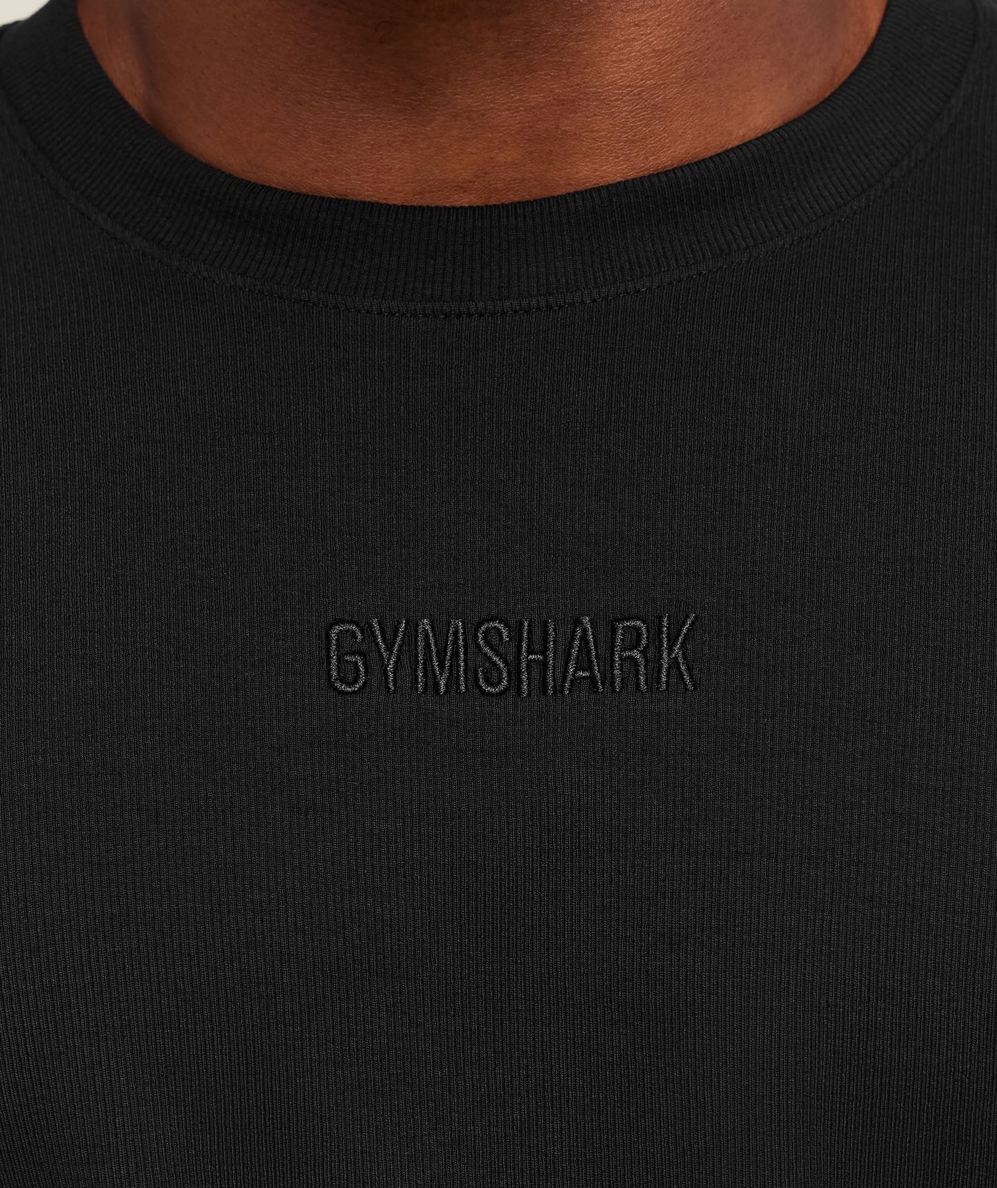 Gymshark Oversized Premium Ribbed T-Shirt - Black