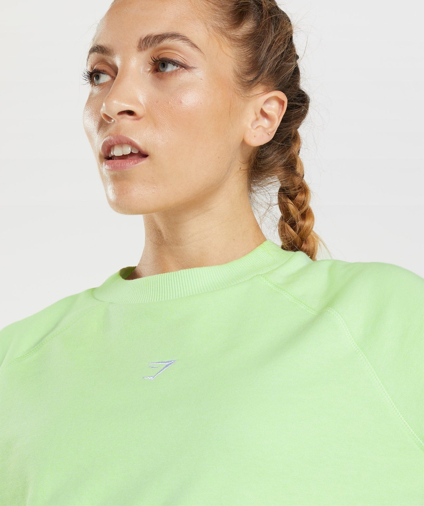 Gymshark Training Crop Sweater - Kiwi Green