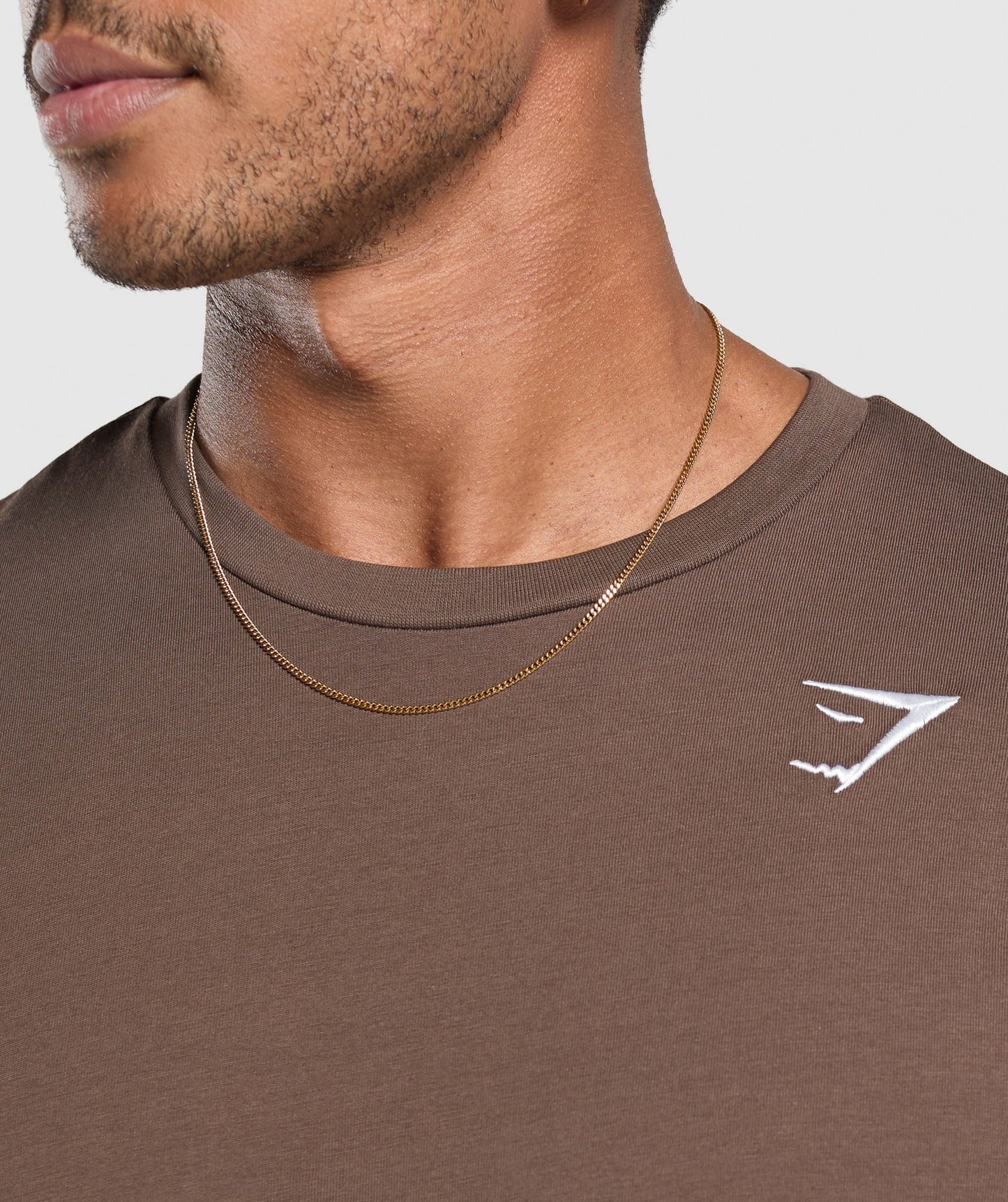 Gymshark Crest Long Sleeve T-Shirt - Walnut Brown