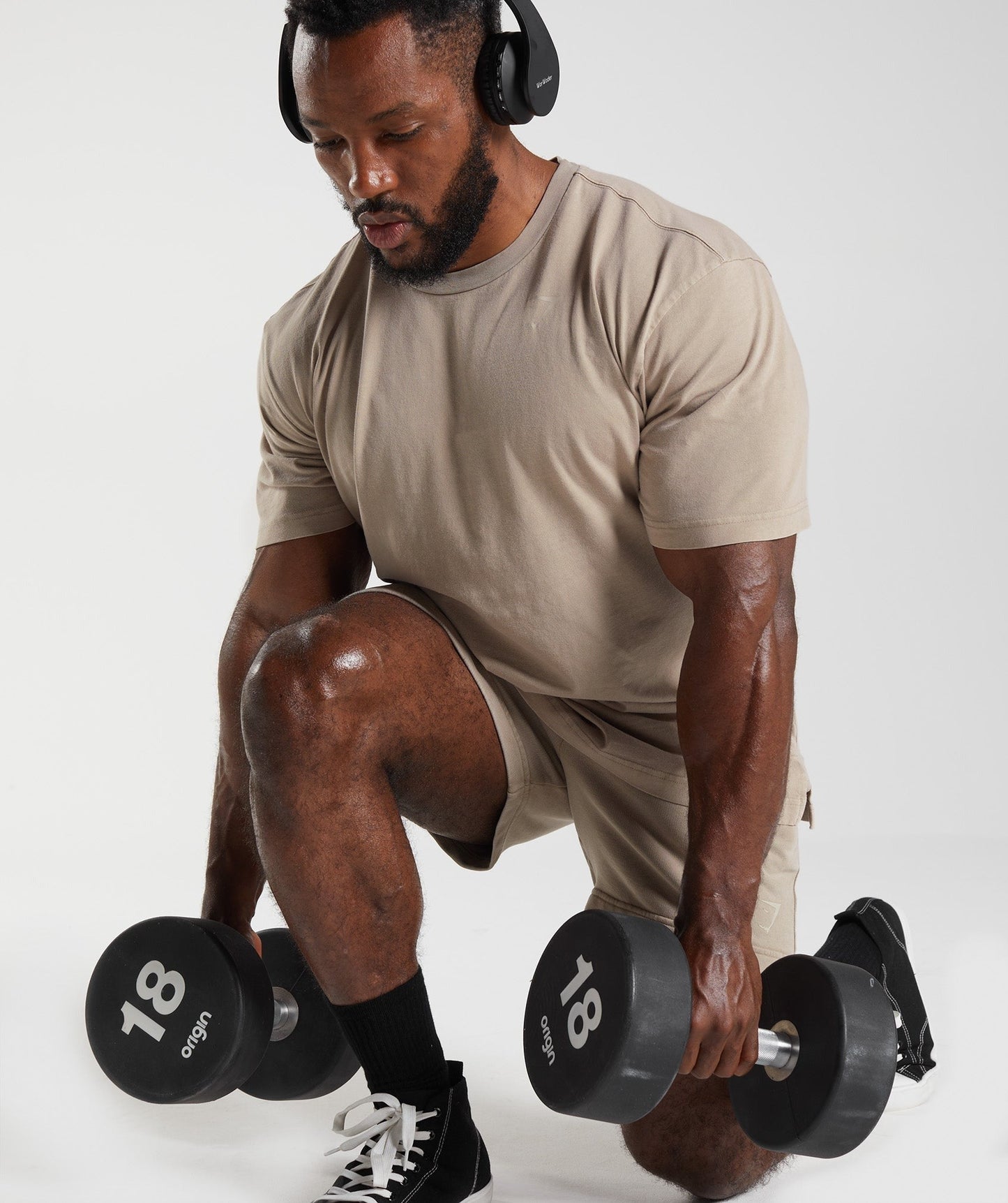 Gymshark Power Washed T-Shirt - Cement Brown