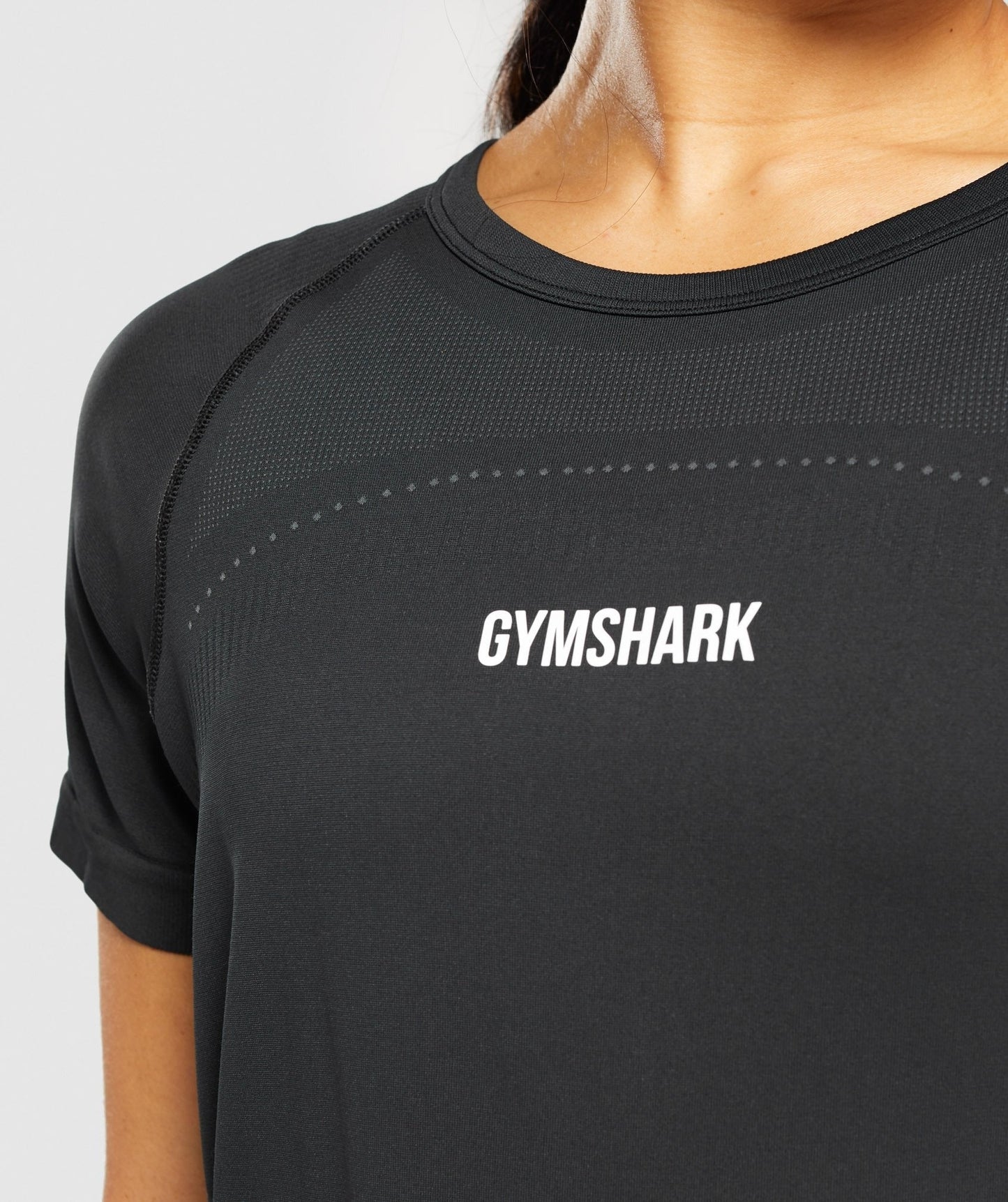 Gymshark Breeze Lightweight Seamless T-Shirt - Black