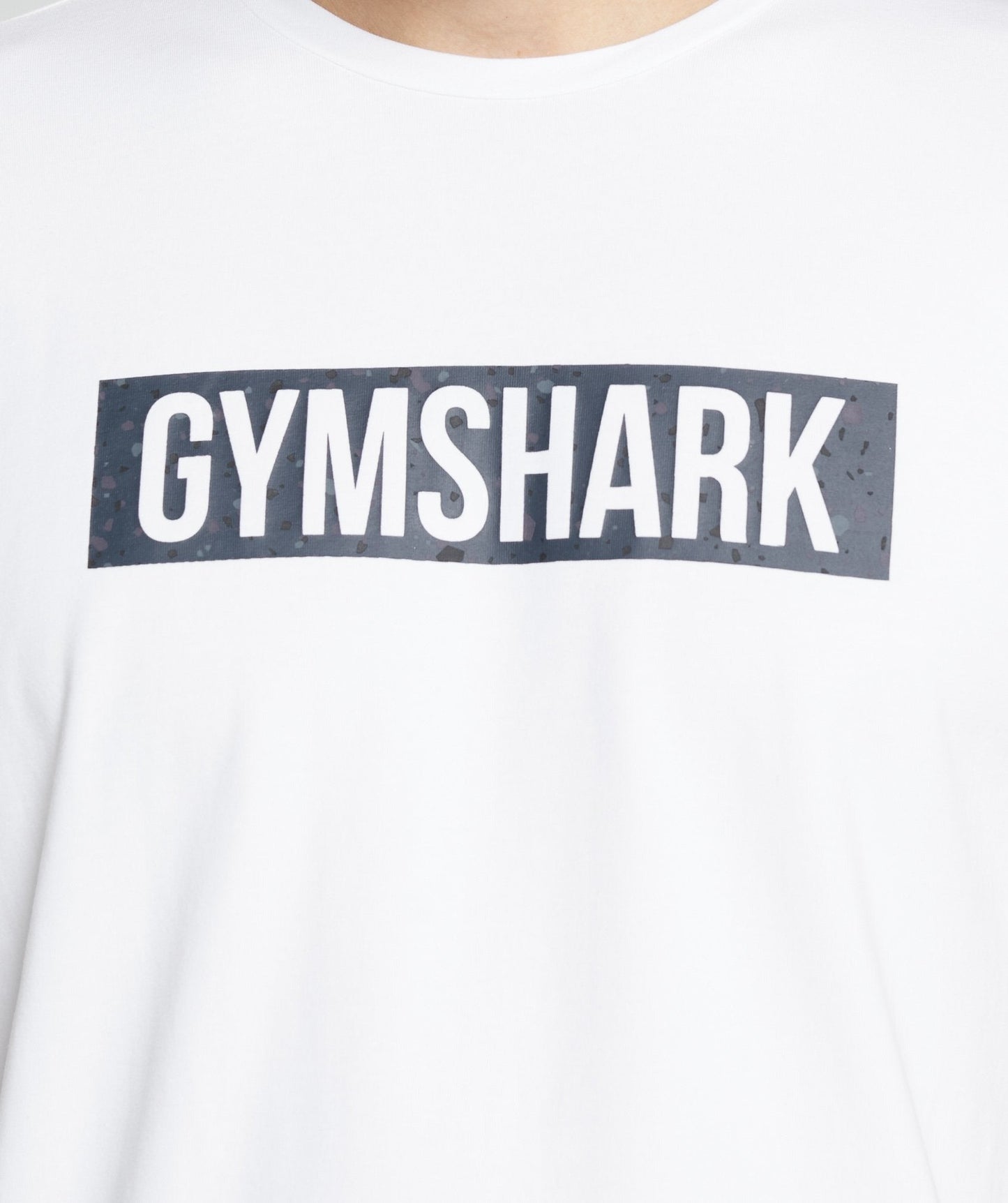 Gymshark Micro Print Block Infill T-Shirt - White