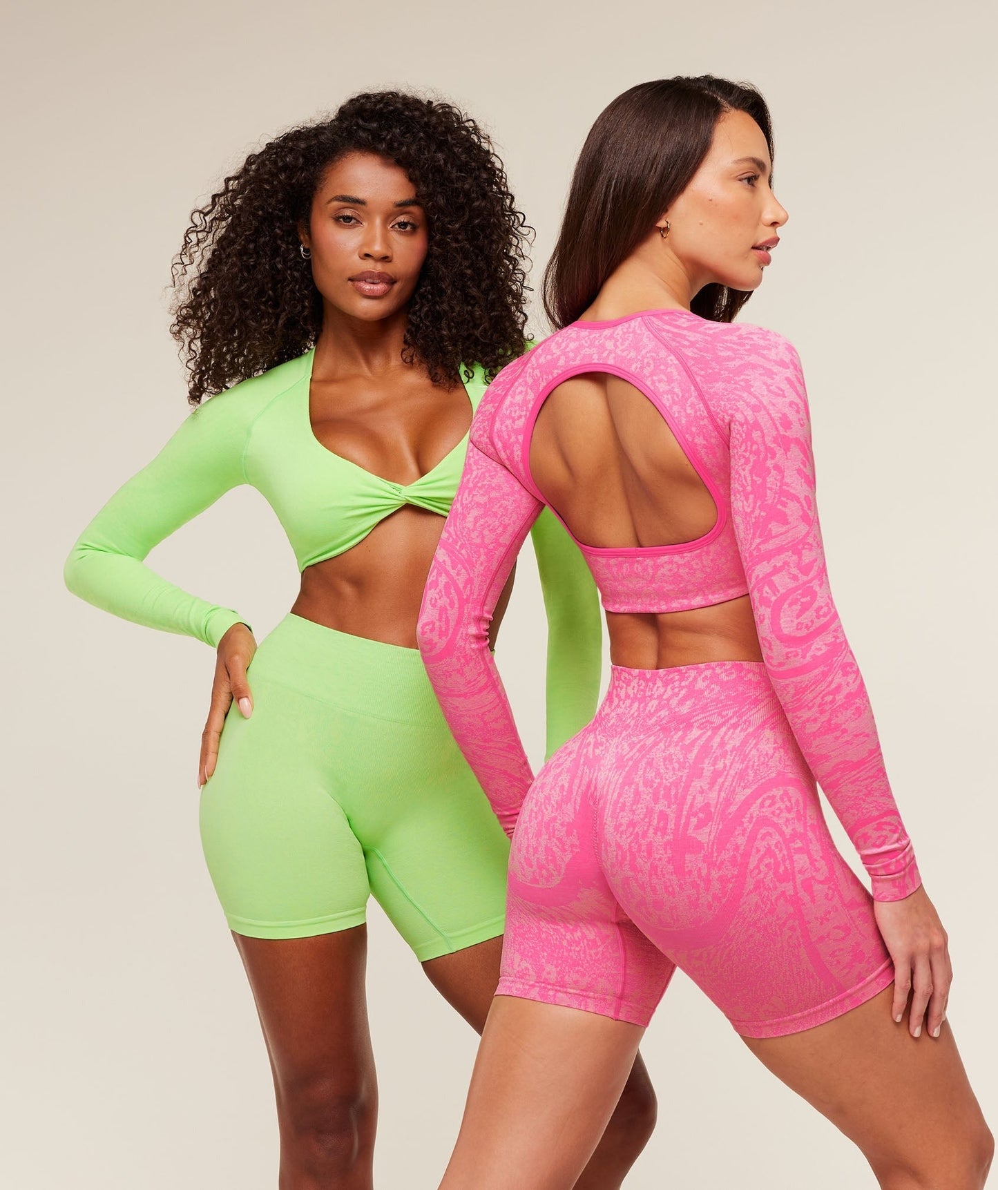 Gymshark Adapt Animal X Whitney Shorts - Electric Pink / Sorbet Yellow