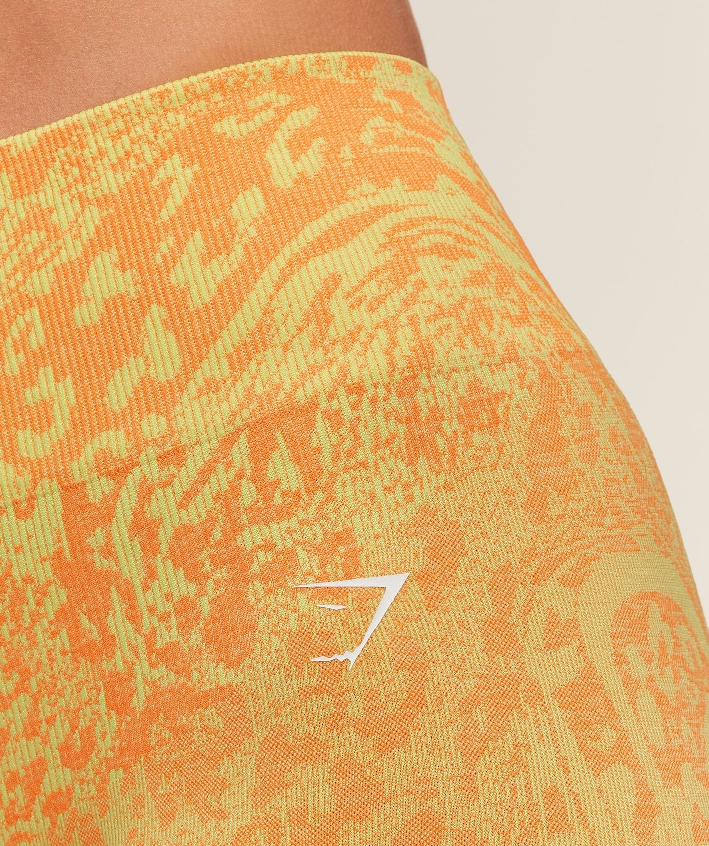 Gymshark Adapt Animal X Whitney Shorts - Sorbet Yellow / Dayglow Peach