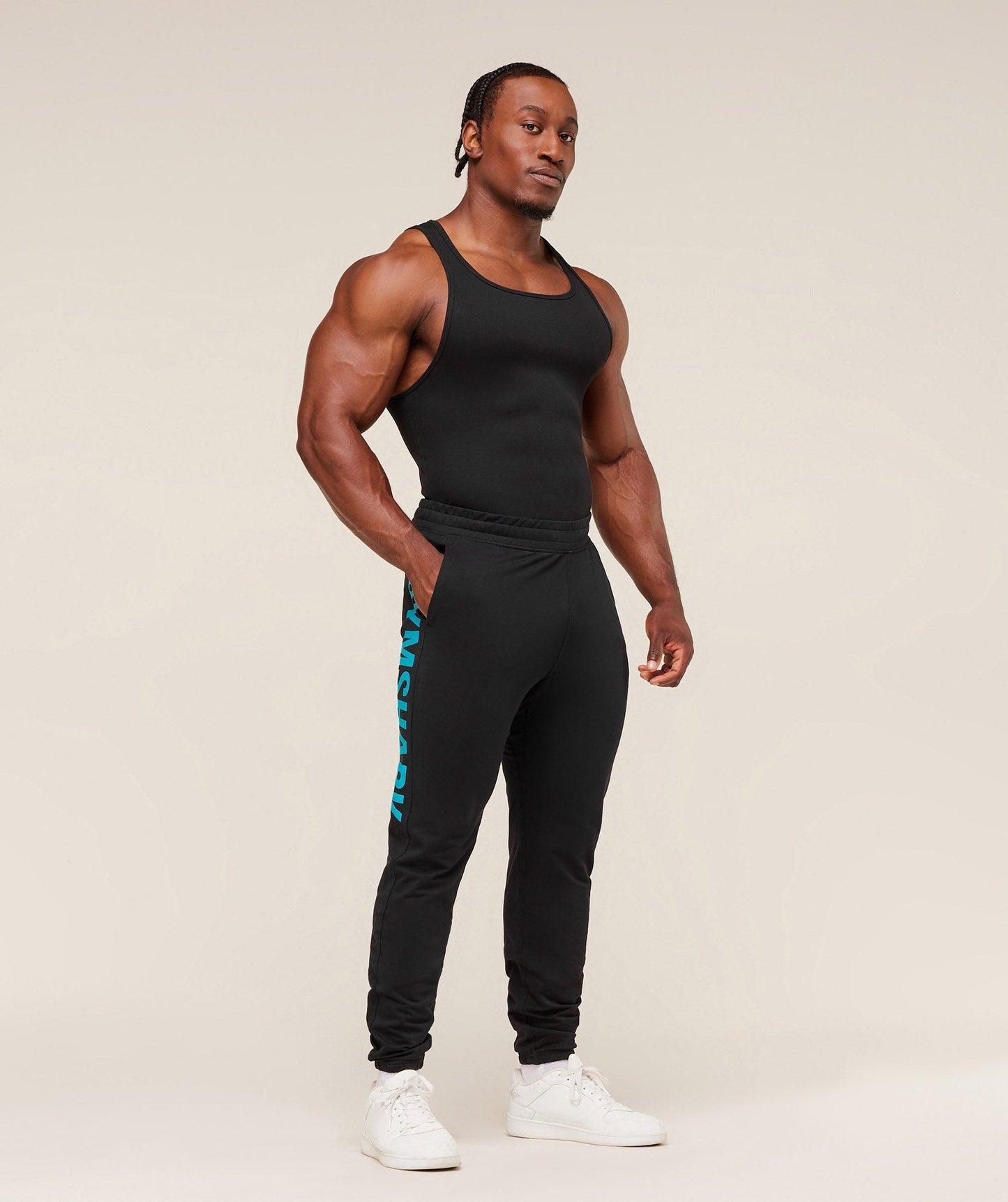 Gymshark Prime Joggers - Black/Brand Blue