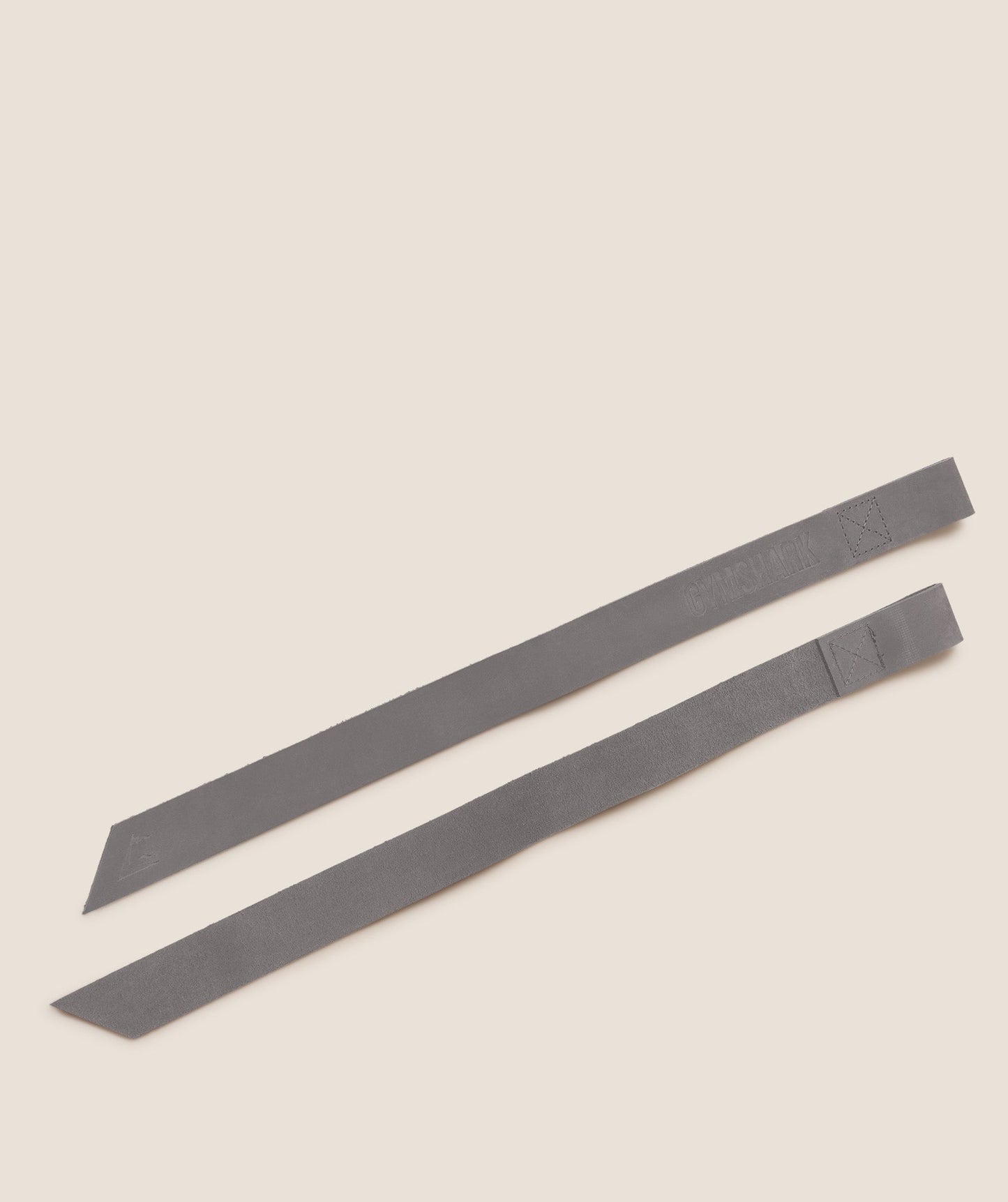 Gymshark Leather Lifting Straps - Pitch Grey