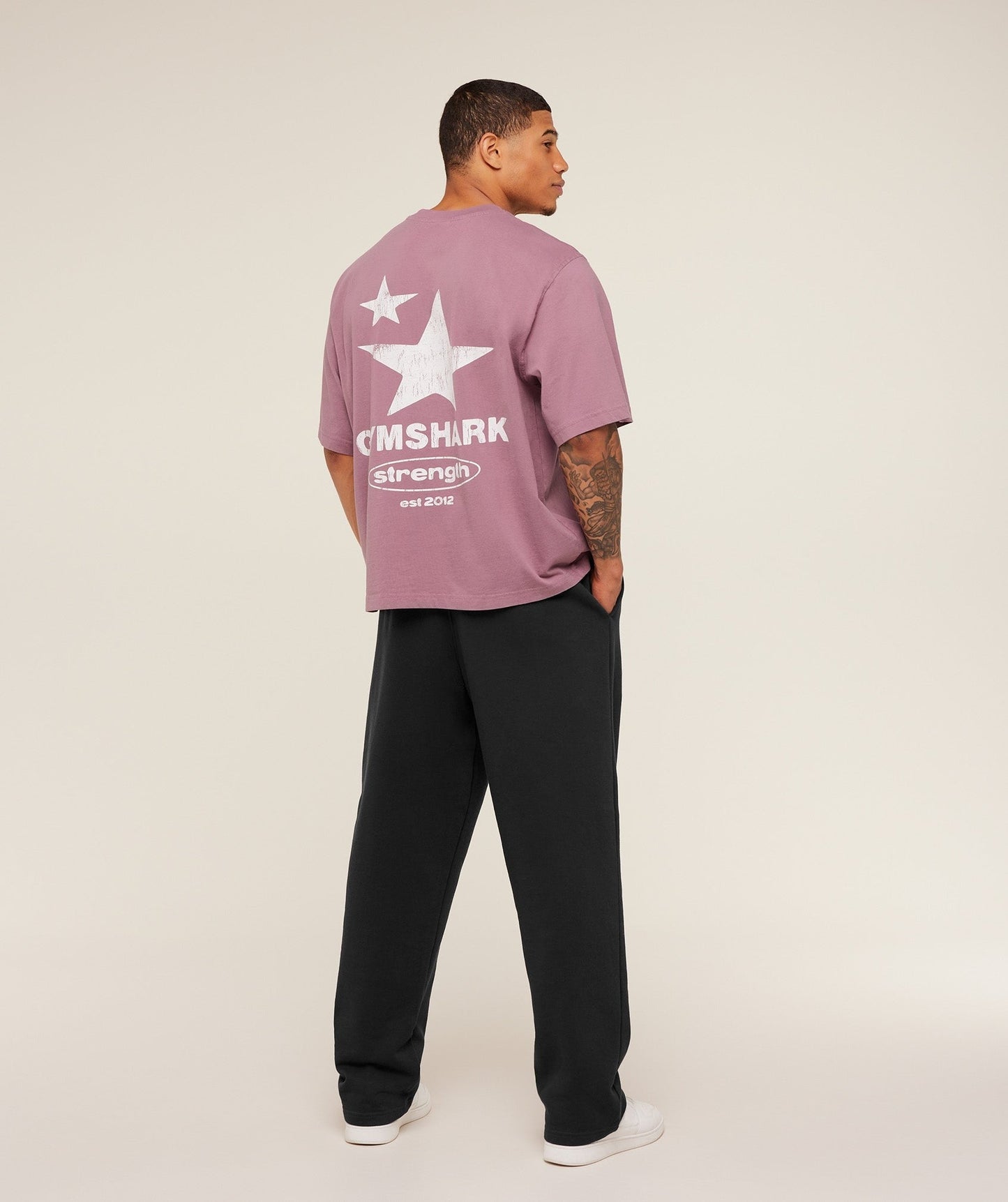Gymshark Strength Stars Washed Graphic T-Shirt - Calm Pink