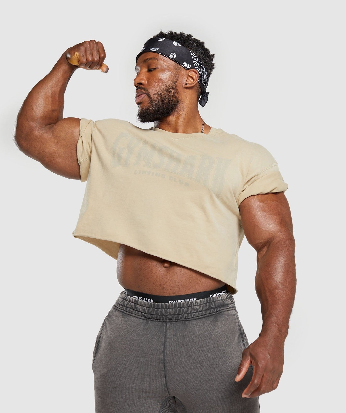 Gymshark Heritage Washed Crop T-Shirt - Desert Beige