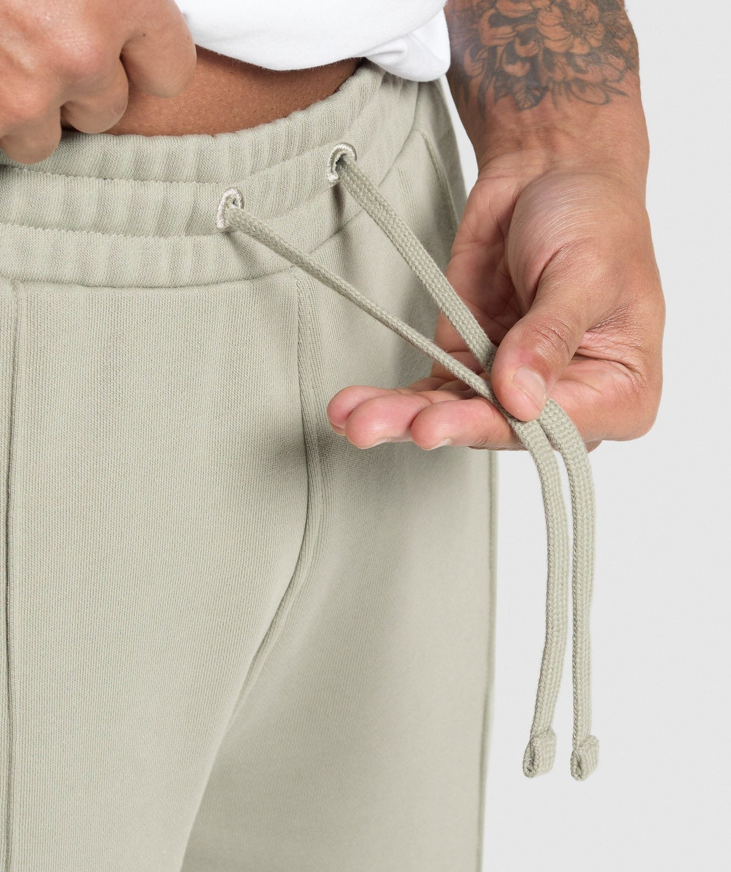 Gymshark Wide Leg Pants - Chalk Green