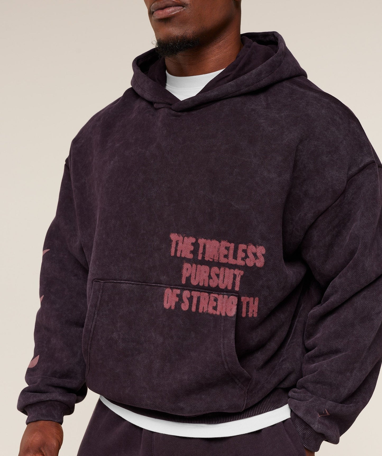 Gymshark Power x Frazetta Graphic Hoodie - Asphalt Grey/Plum Brown