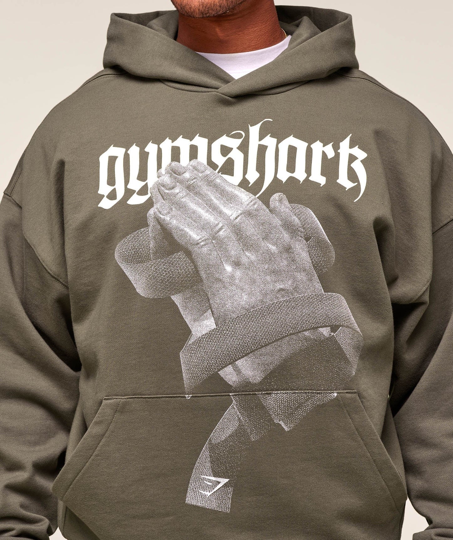 Gymshark Prayer Hands Hoodie - Camo Brown