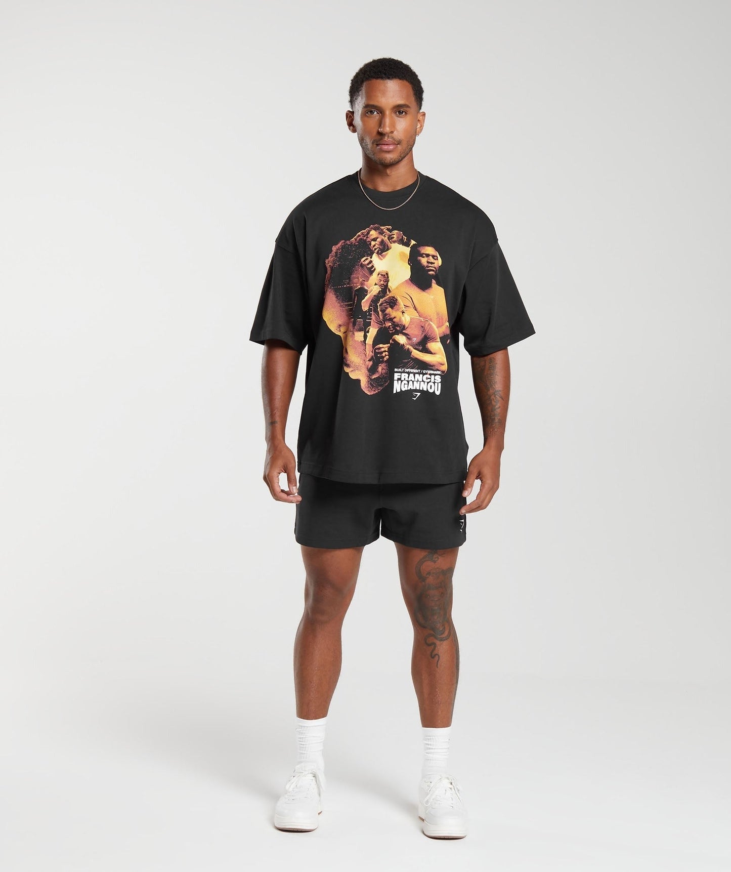 Gymshark GS x Francis Ngannou Graphic Tee - Black