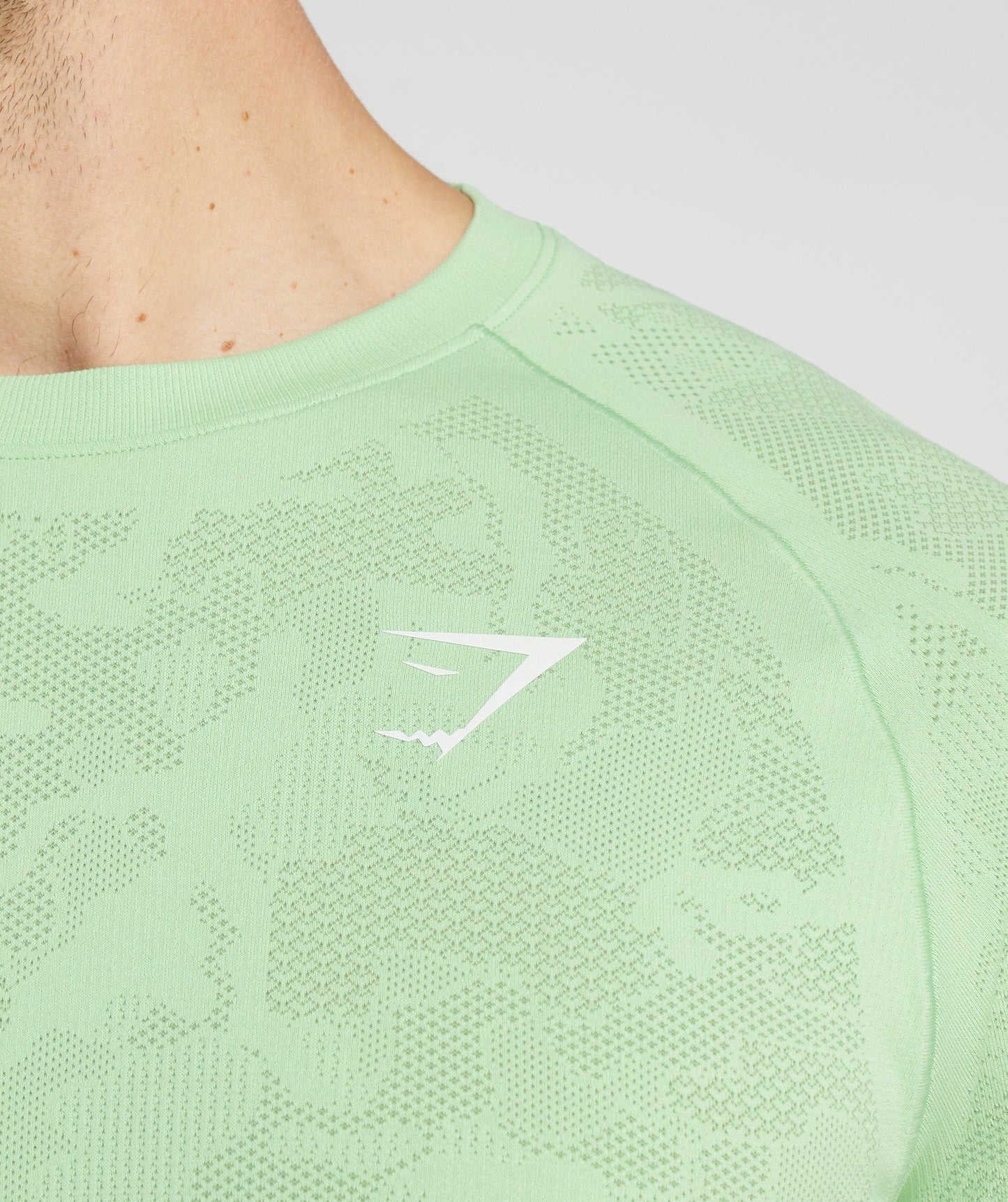 Gymshark Geo Seamless T-Shirt - Aloe Green/Tea Green