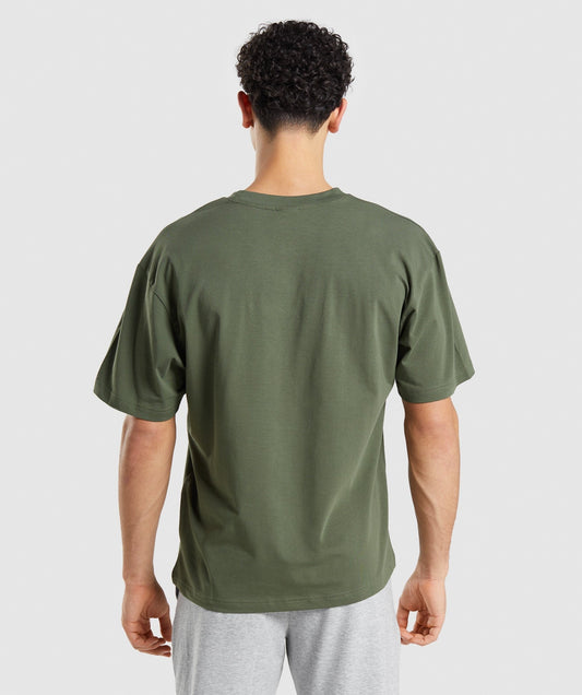 Gymshark Essential Oversized T-Shirt - Core Olive