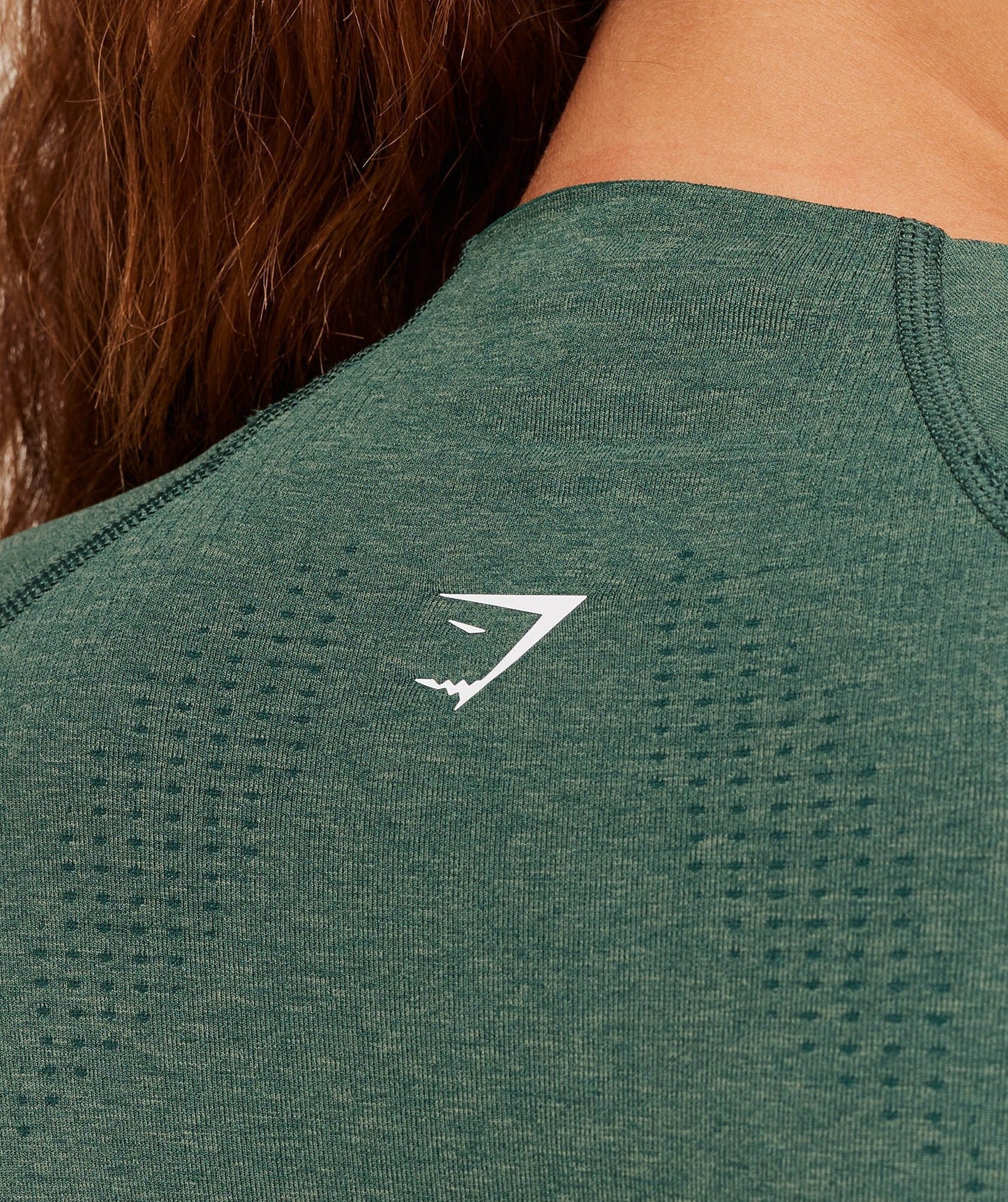 Gymshark Vital Seamless Midi Zip 2.0 Pullover - Obsidian Green Marl