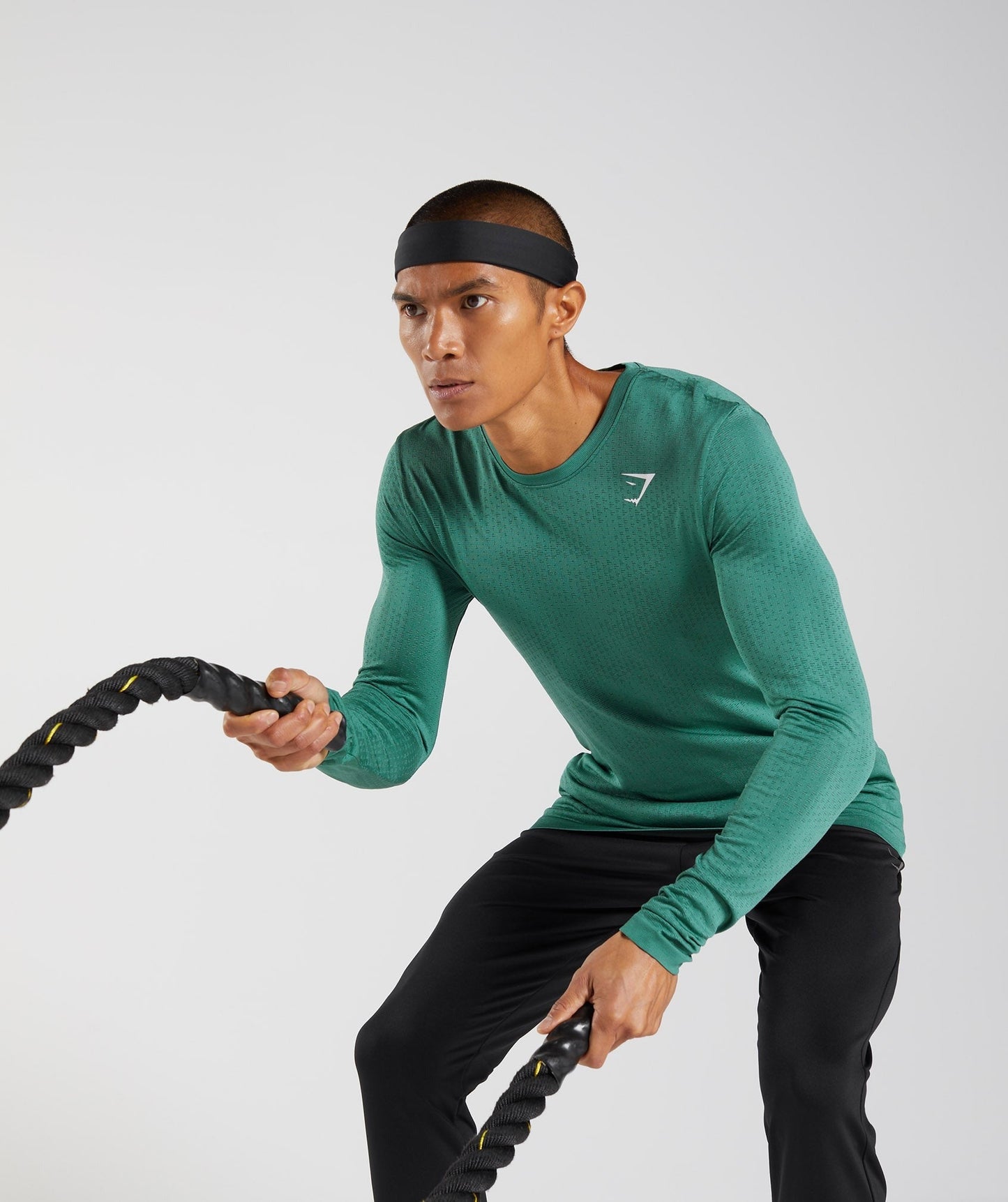 Gymshark Sport Seamless Long Sleeve T-Shirt - Hoya Green/Woodland Green