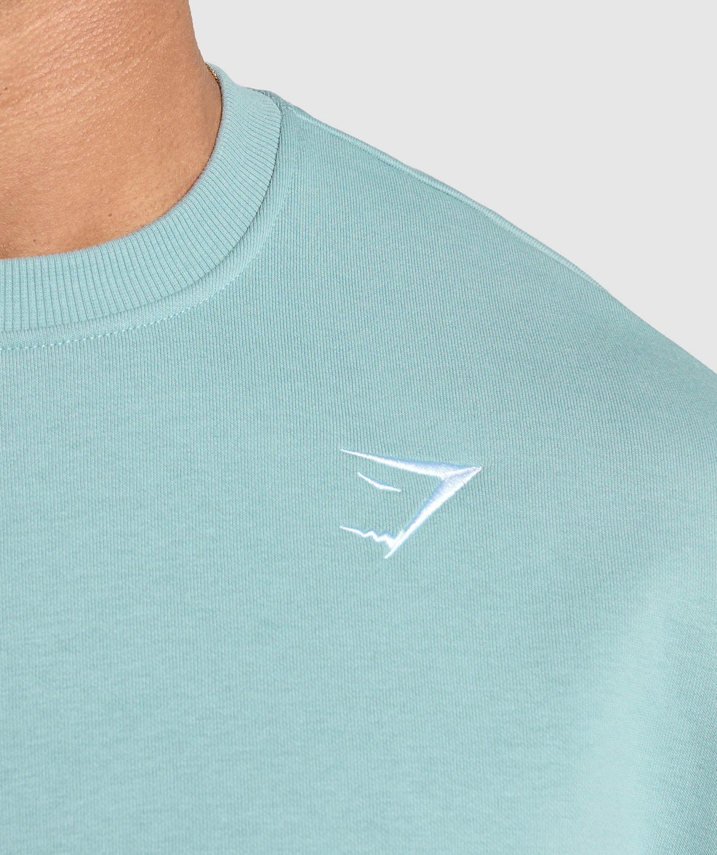 Gymshark Oversized Crest Crew - Rest Blue