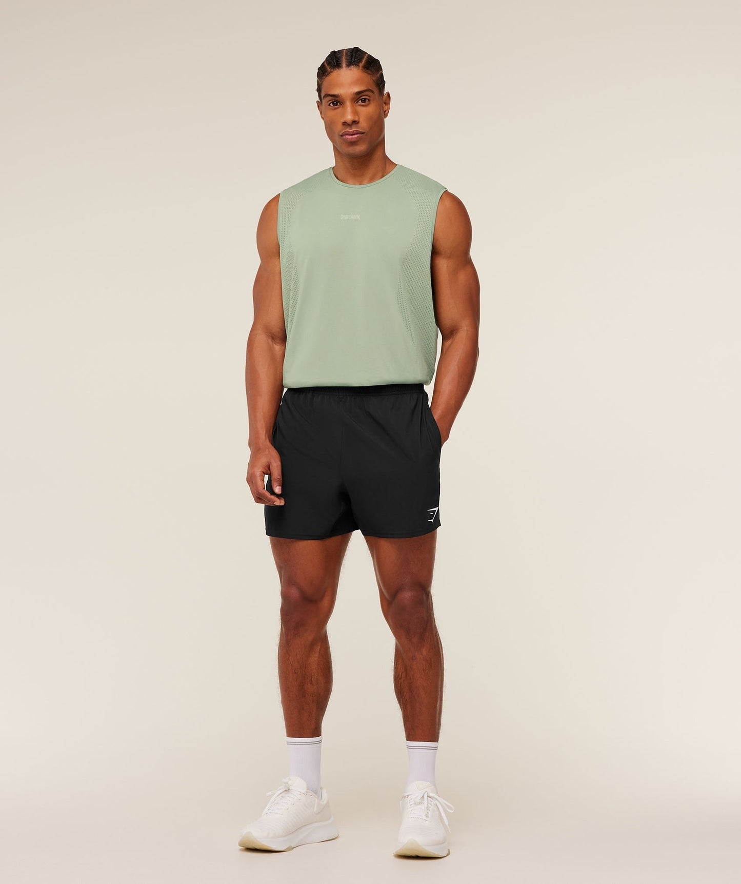Gymshark Distance Seamless Tank - Haze Green / Haze Green