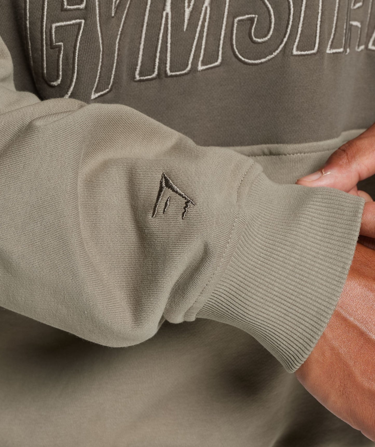 Gymshark Rest Day Essentials Sweatshirt Polo - Linen Brown/Camo Brown