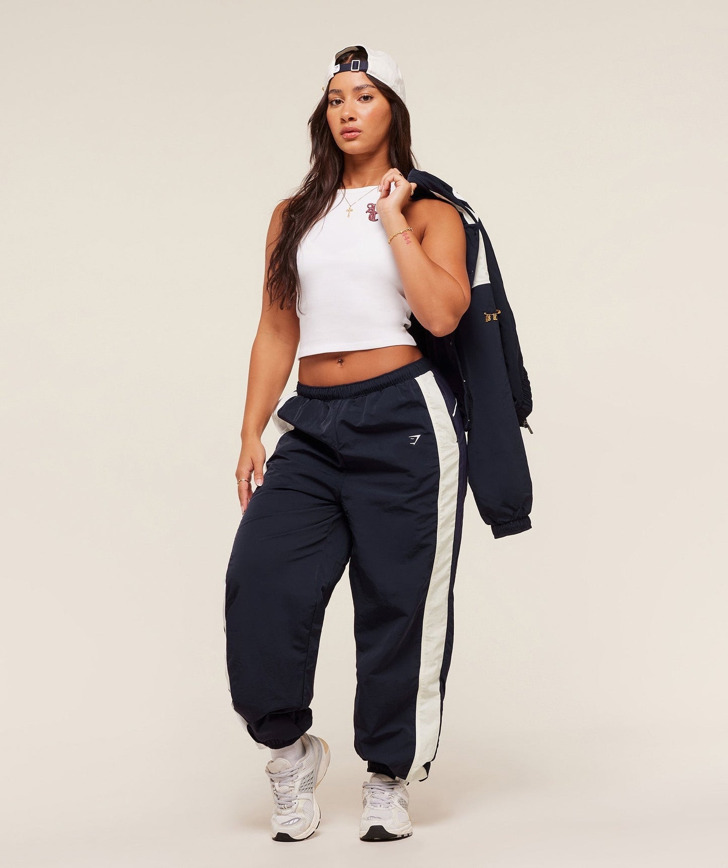 Gymshark x Analis Woven Track Pants - Midnight Blue