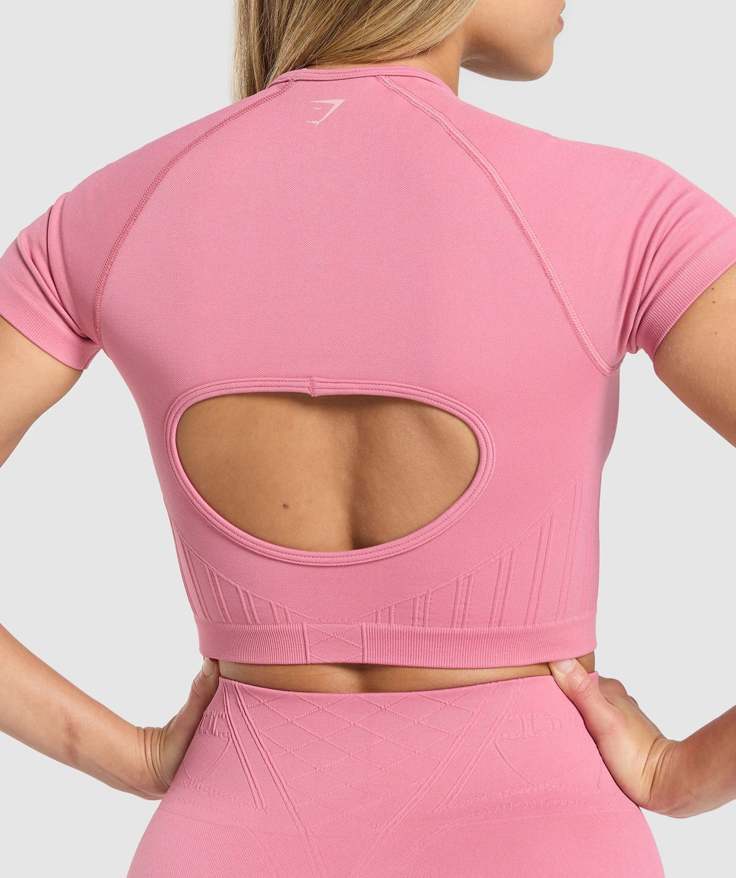 Gymshark Corset Seamless Crop Top - Sunset Pink