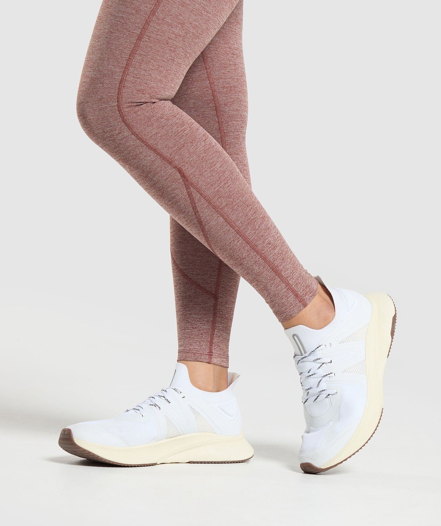 Gymshark Heart Marl Leggings - Rust Brown