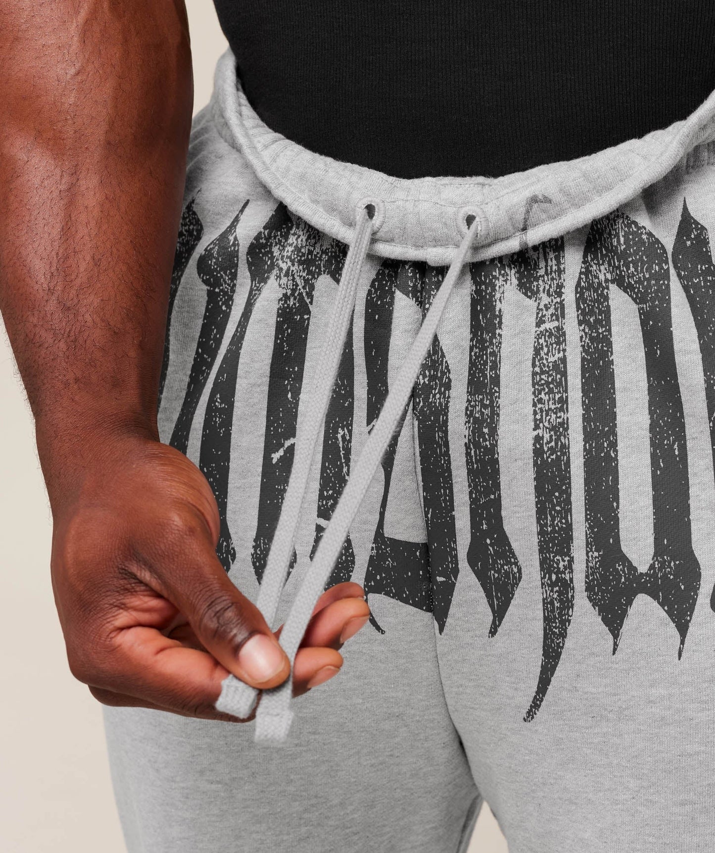 Gymshark Fade Graphic Straight Leg Joggers - Light Grey Core Marl
