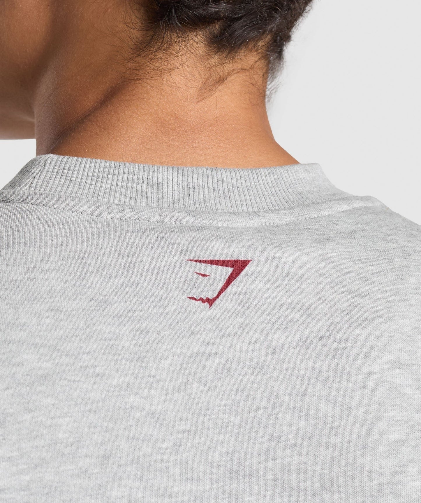 Gymshark Lifting Essentials Graphic Brushed Oversized Sweatshirt - Light Grey Core Marl
