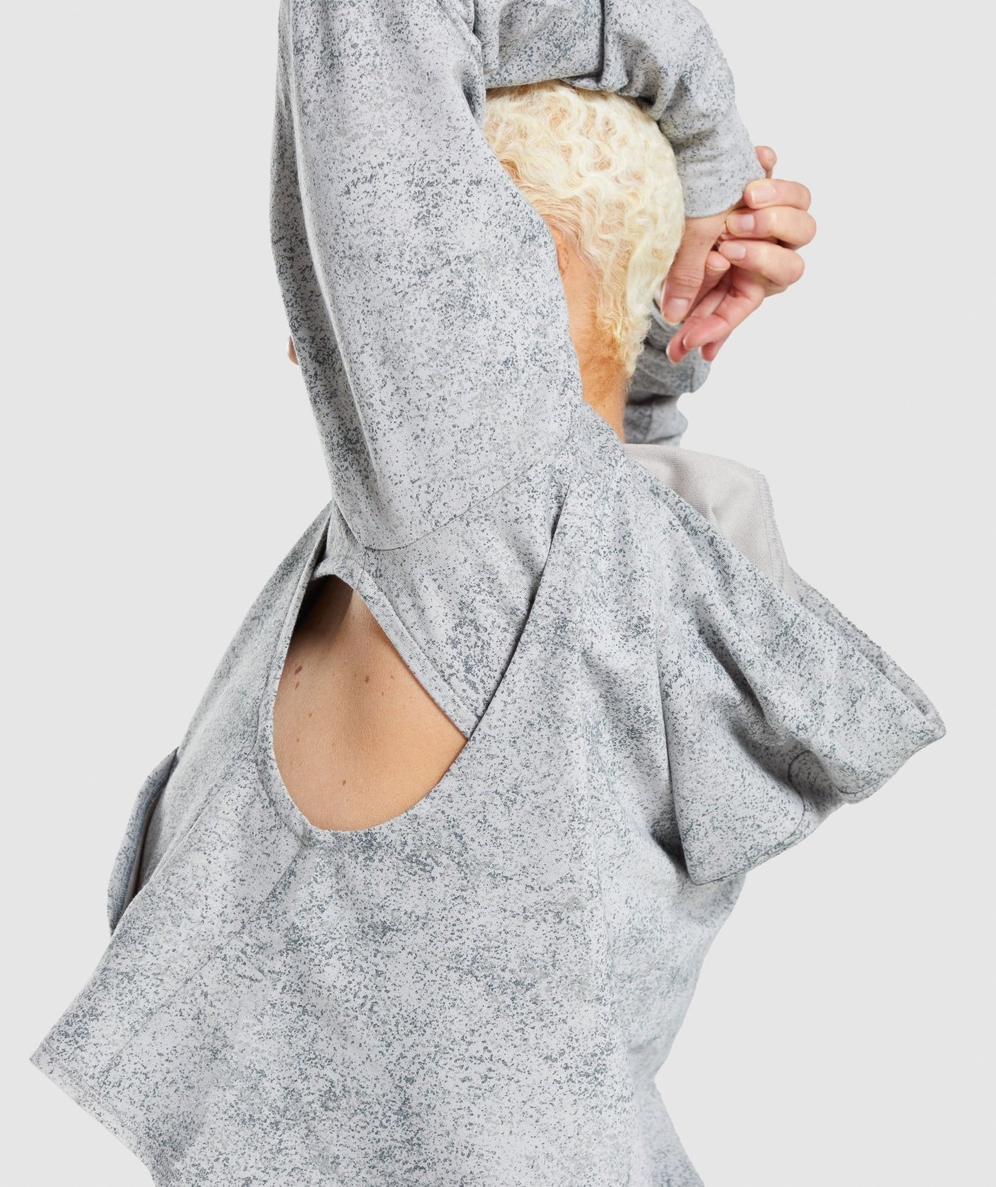 Gymshark Chalk Hoodie - Light Grey Print