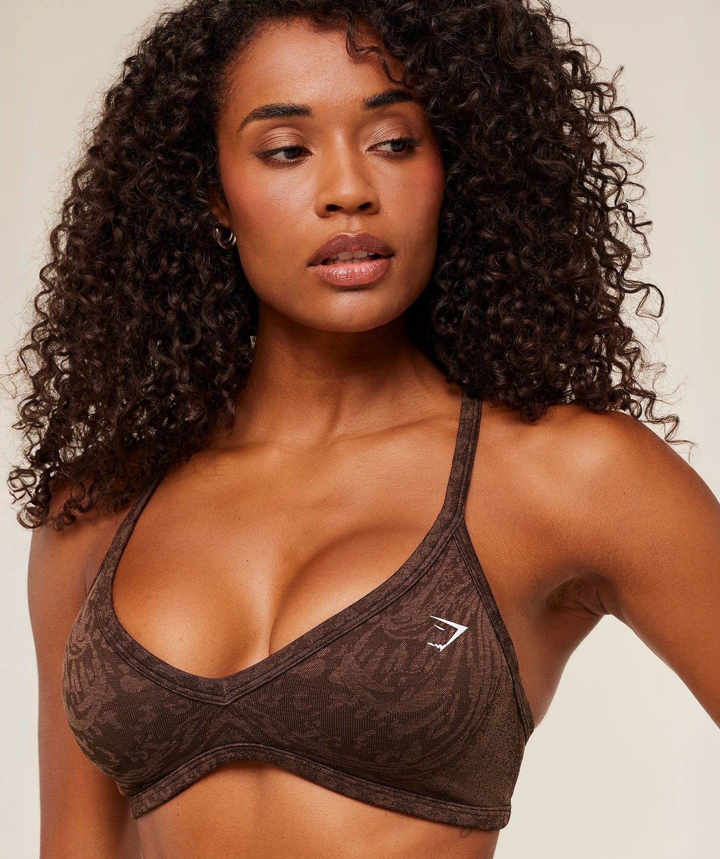 Gymshark Adapt Animal X Whitney Sports Bra - Archive Brown / Soft Brown