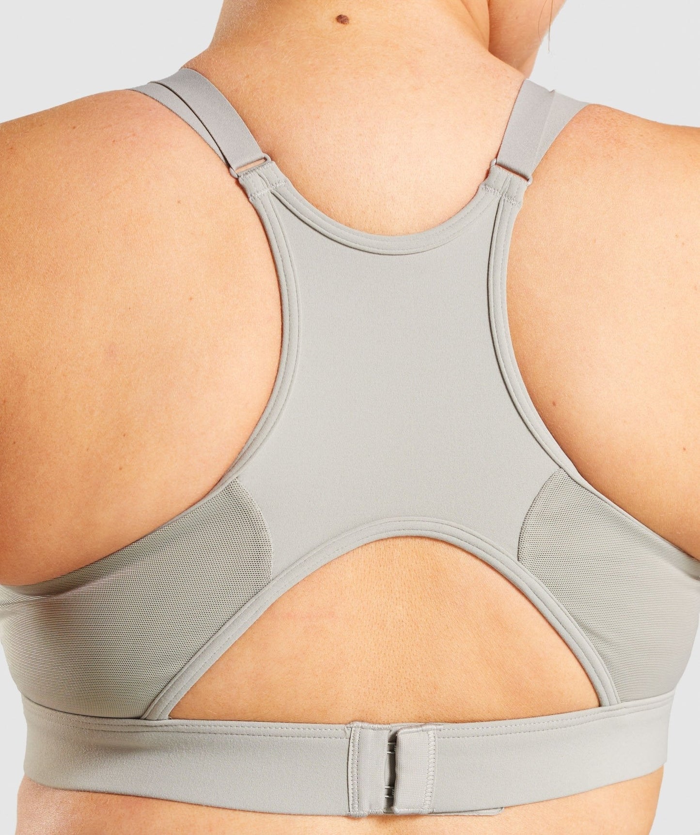 Gymshark Mesh Neckline Sports Bra - Grey