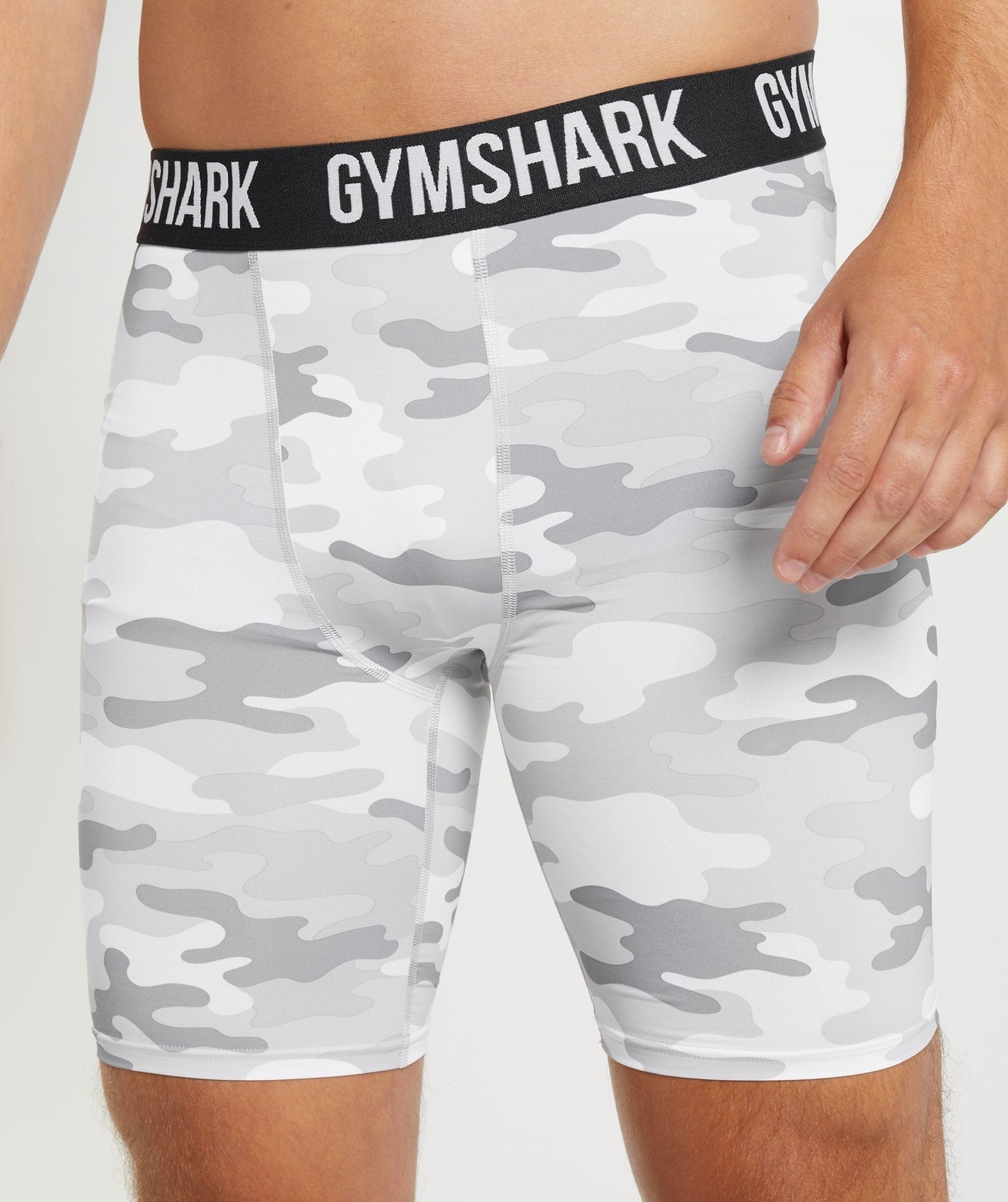 Gymshark Element Baselayer Shorts - Light Grey Print