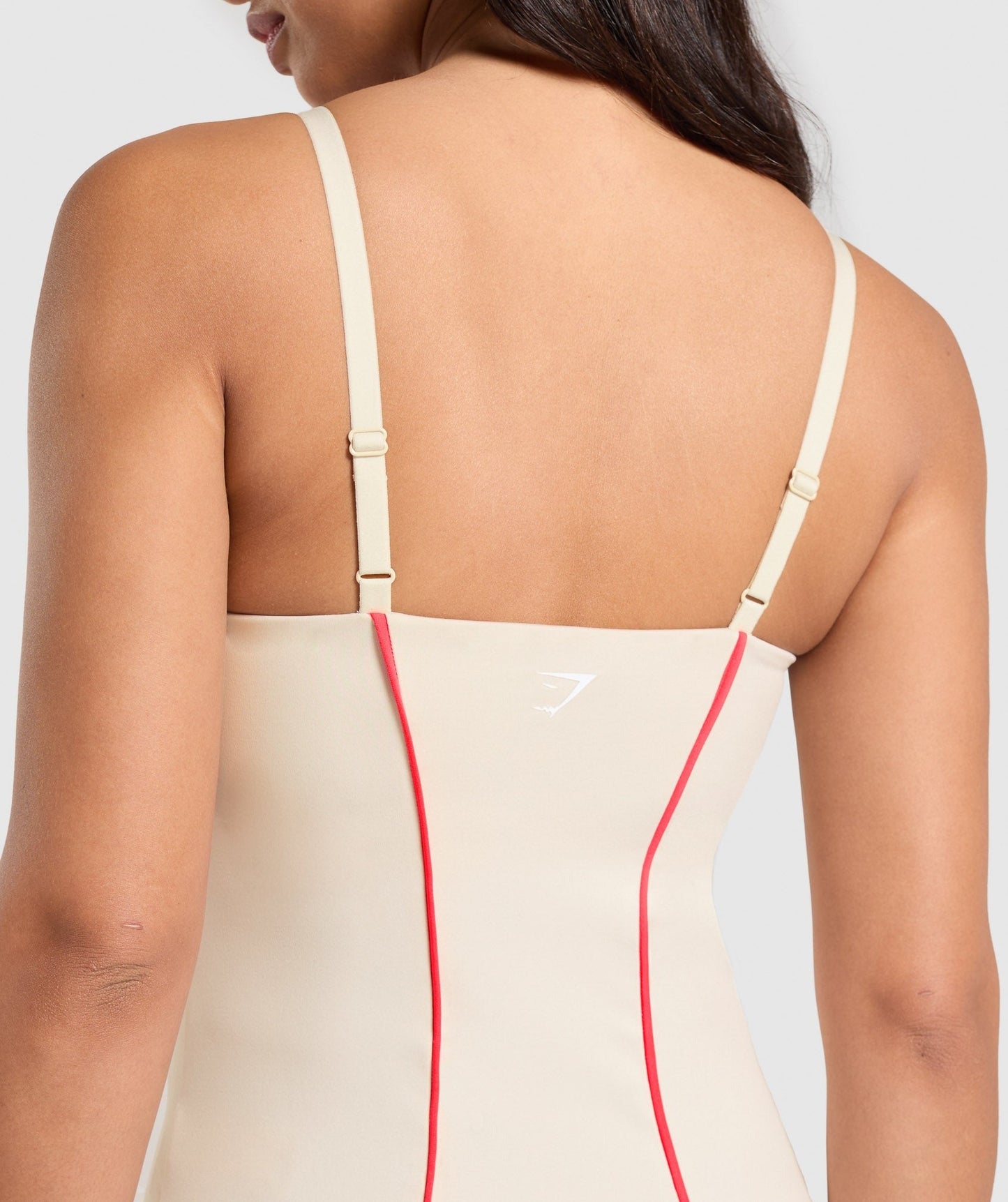 Gymshark Contour Stitch Tank with Shelf - Oat White