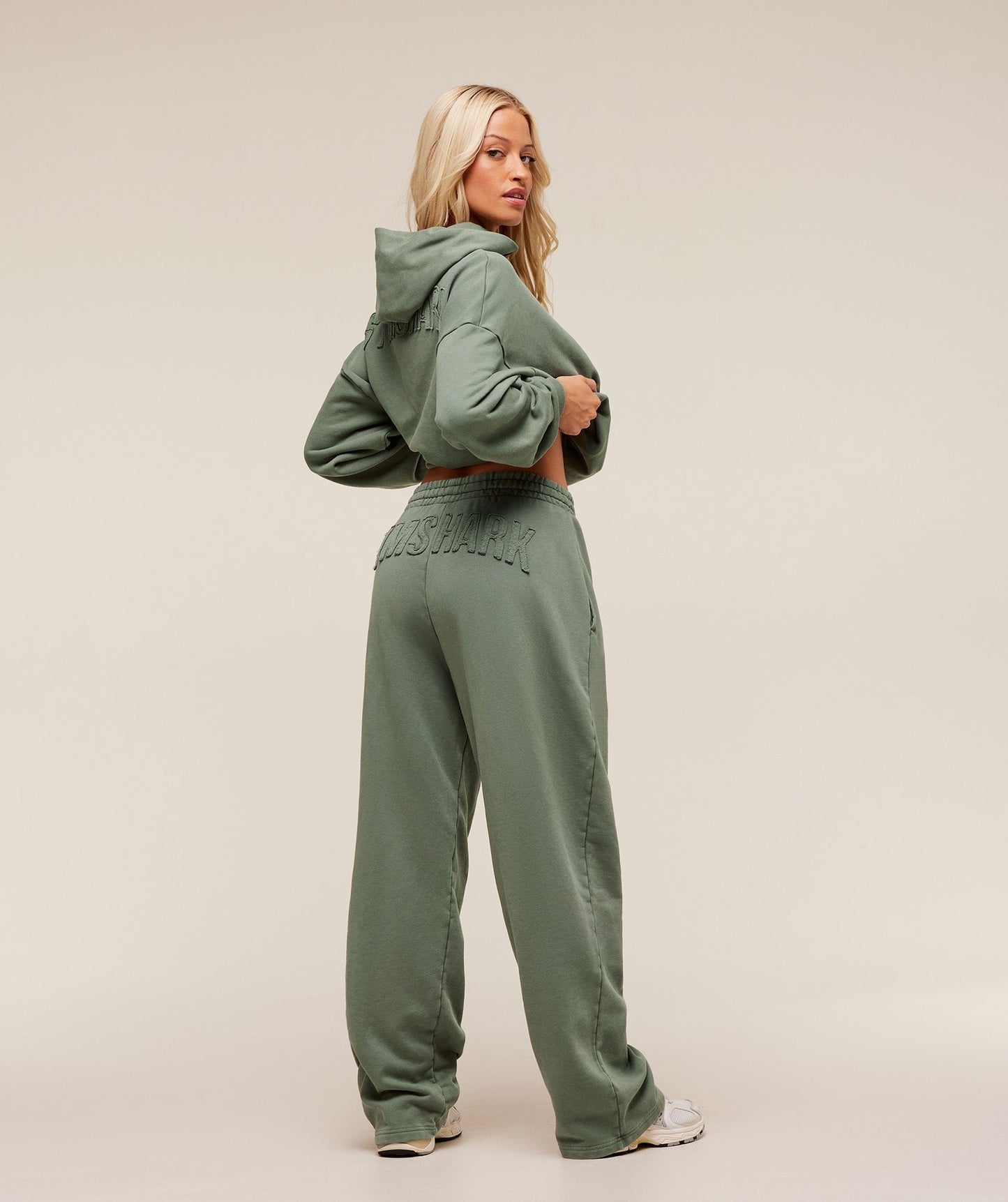 Gymshark Power Washed Joggers - Unit Green/Acid Wash