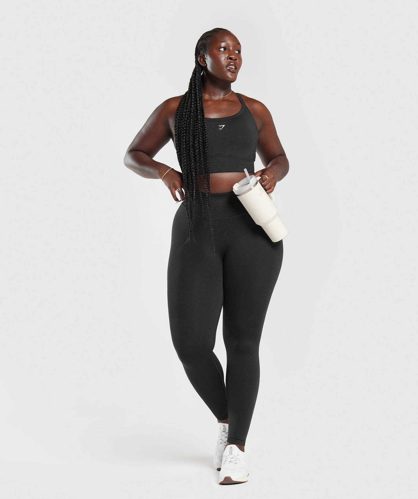 Gymshark Sweat Seamless Longline Sports Bra - Black