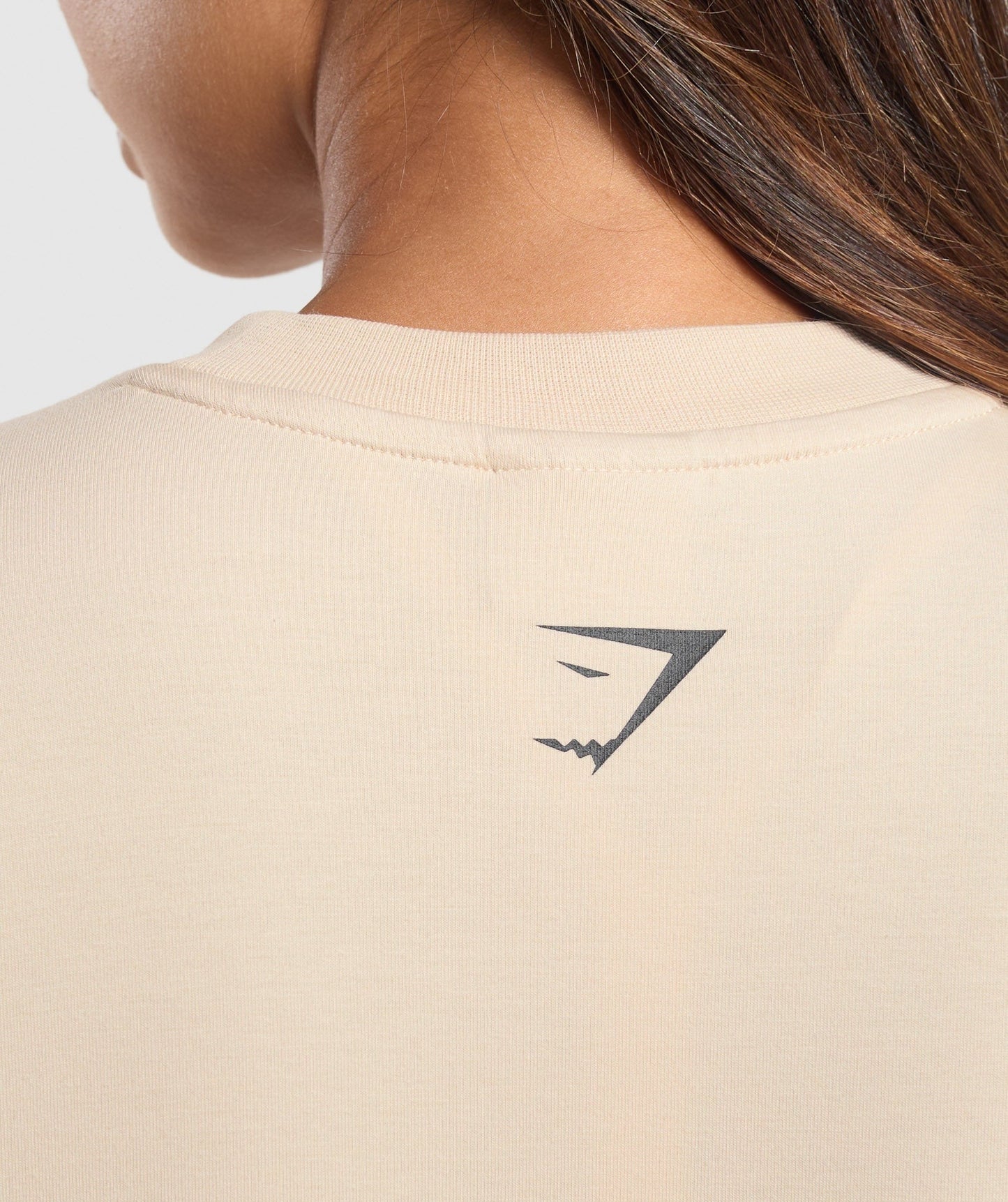 Gymshark Elevate Chain Oversized T-Shirt - Cream Beige