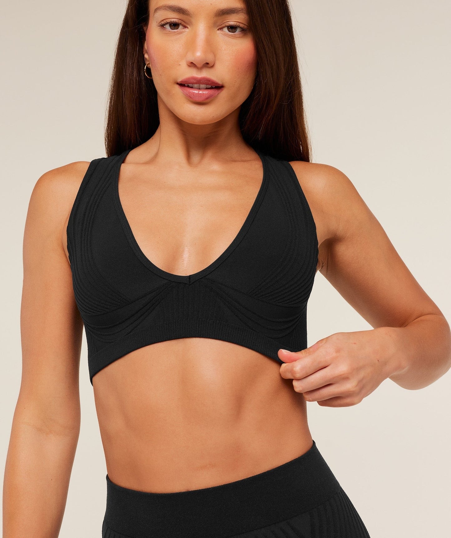 Gymshark Luxe Light Support Sports Bra - GS Black