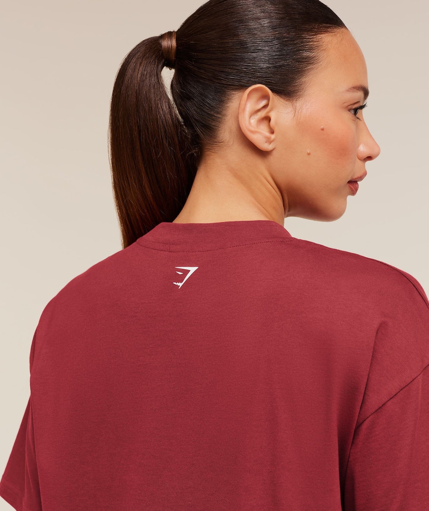 Gymshark Strength and Fitness Crest Graphic T-Shirt - Athletic Burgundy