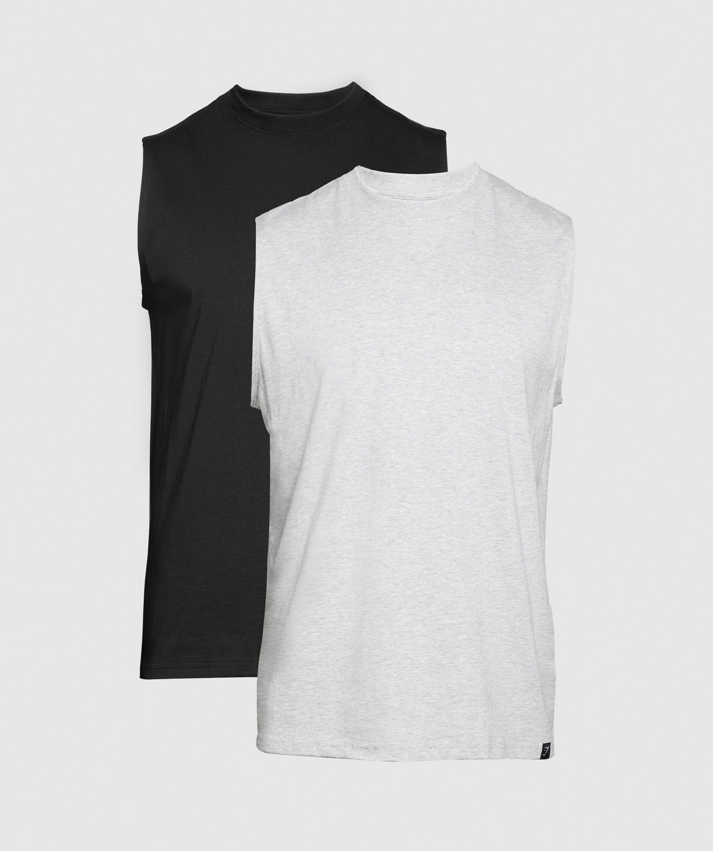Gymshark Everyday Tank 2 Pack - Black/Light Grey Core Marl