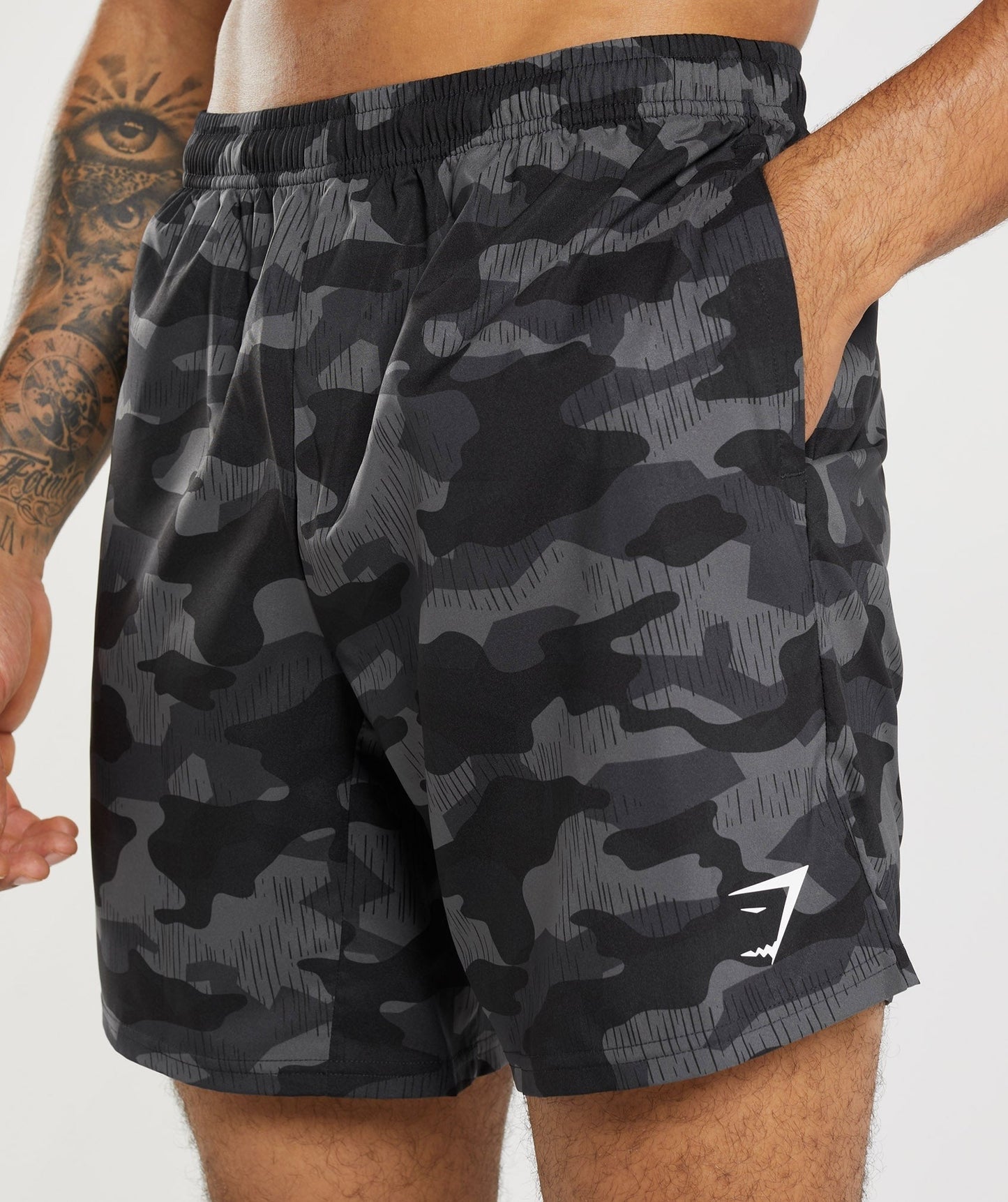 Gymshark Arrival 7" Short- Graphite Grey Print