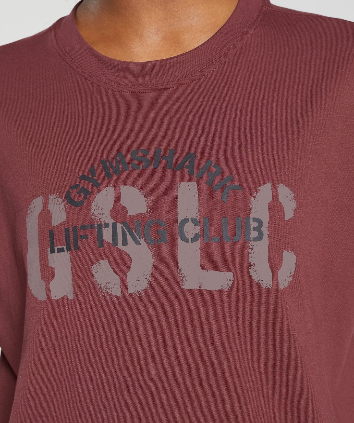 Gymshark Built Oversized T-Shirt - Washed Burgundy