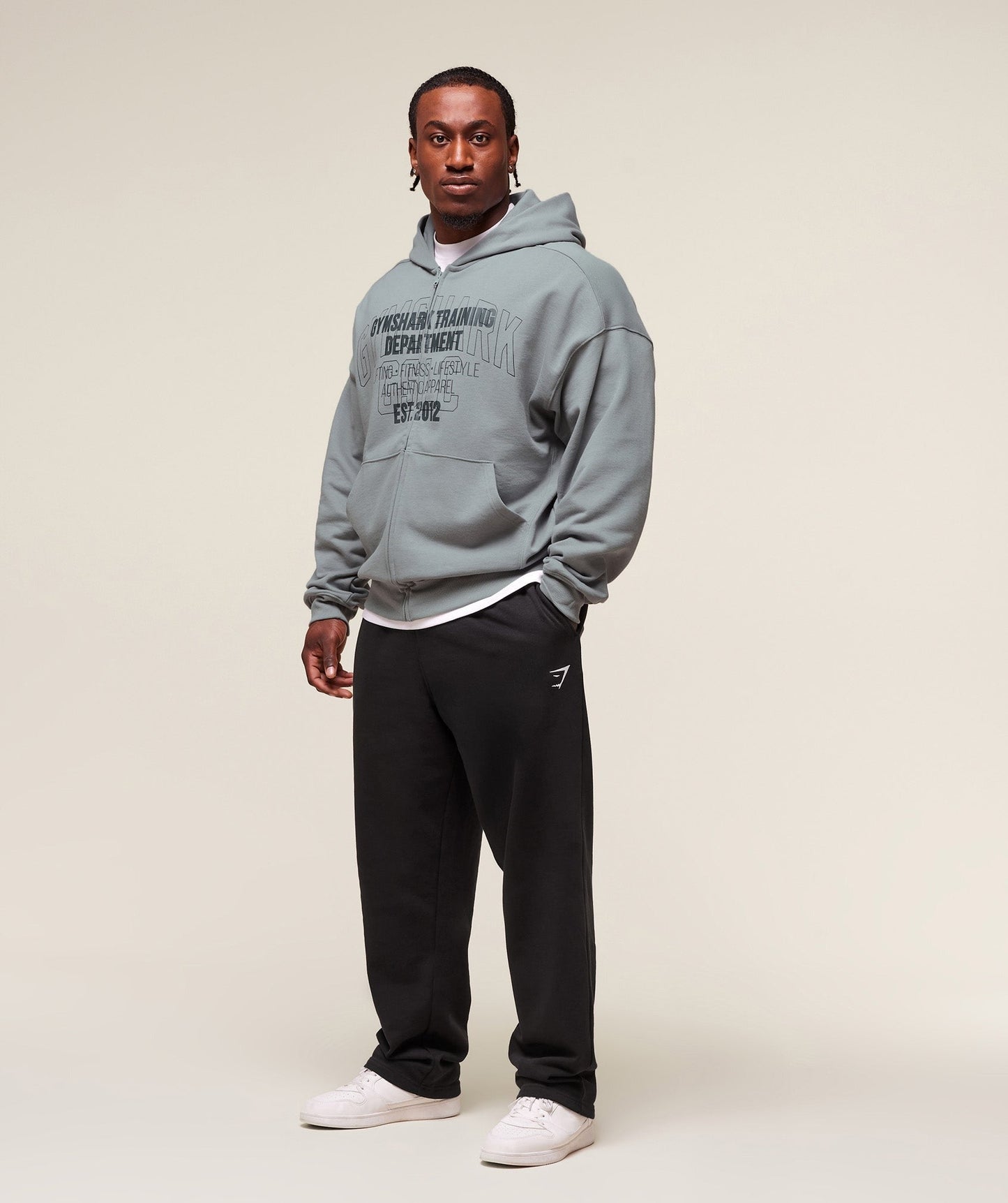 Gymshark Authentic Apparel Zip Up Hoodie - Smokey Grey